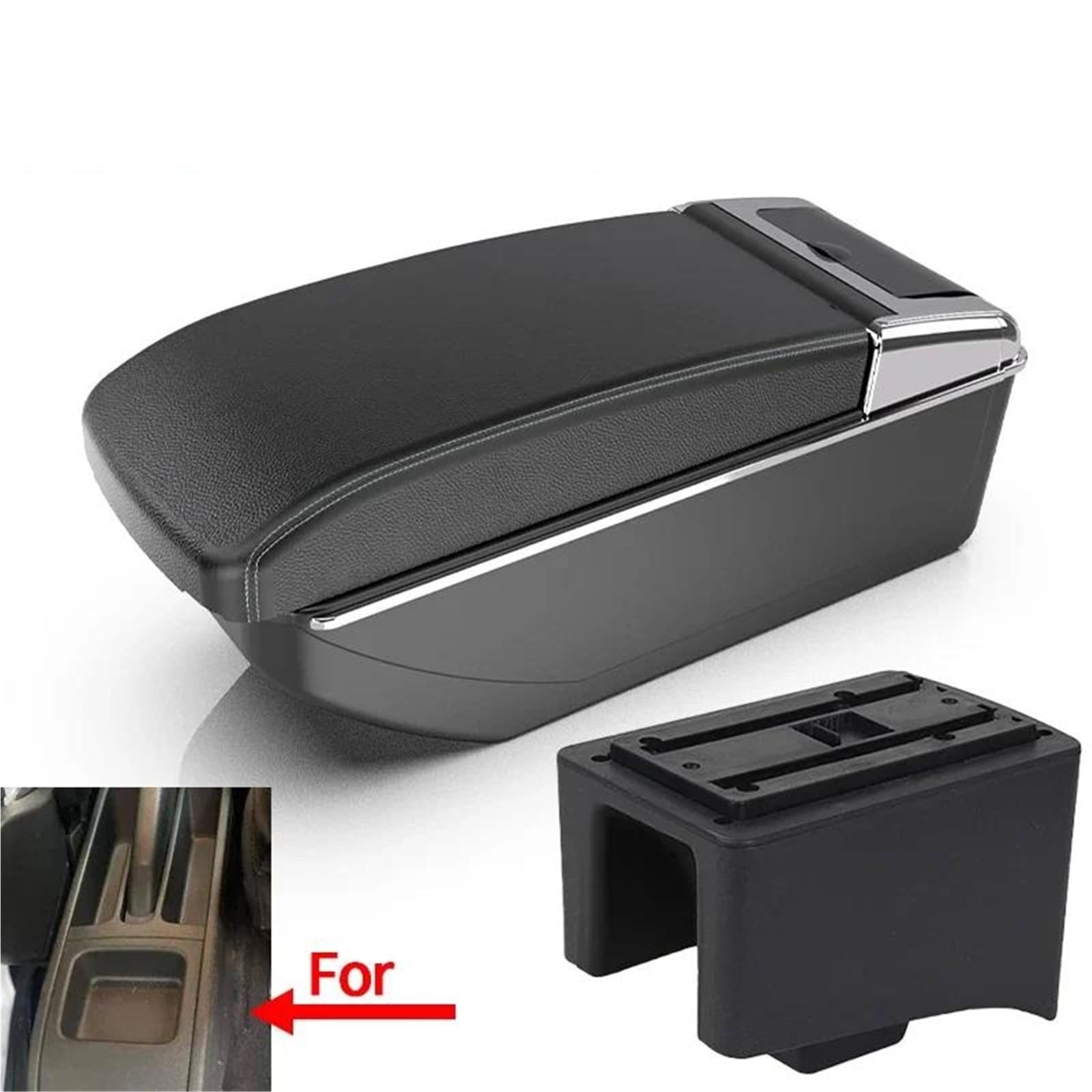 Mittelarmlehne Für VW Für Jetta Armlehnenbox Auto Armlehne Mittelkonsole Aufbewahrungsbox Autoteile Innenmodifikation Aufbewahrungskonsole(Style B3) von DZSQWETYU