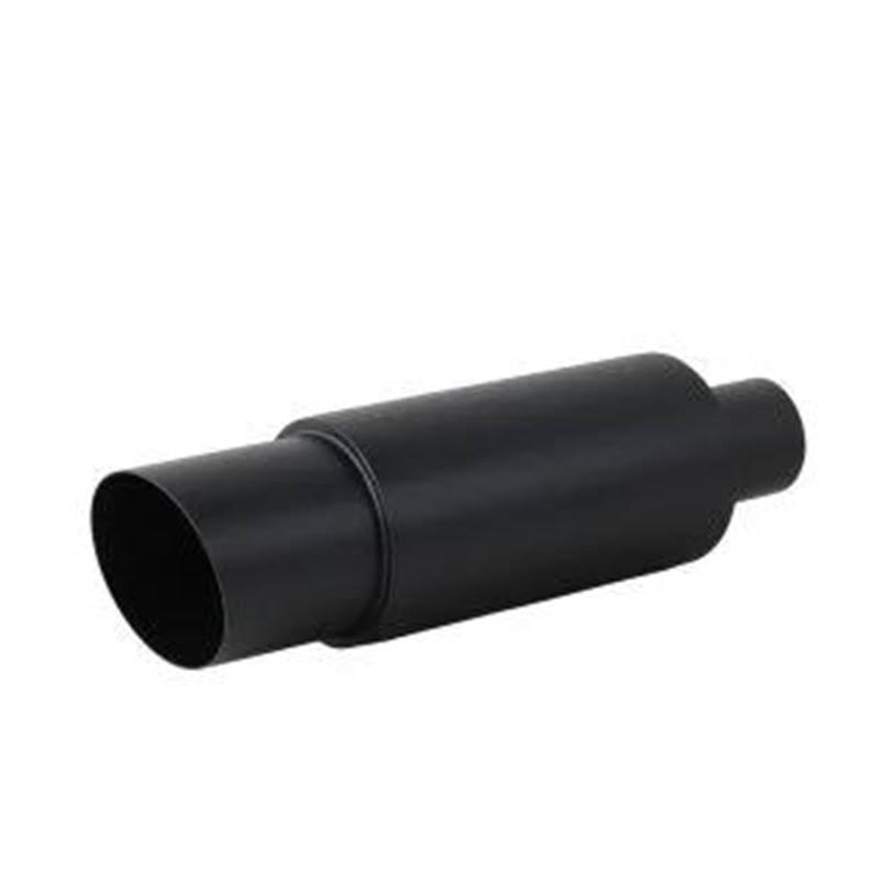 Auspuffrohr Universeller Schalldämpfer für Autoauspuffanlagen Edelstahl gerader Auspuffschalldämpfer verbessert Klang und Stil Echappement Voiture Silencieux(Matte black51-89) von DZSYANJIASM