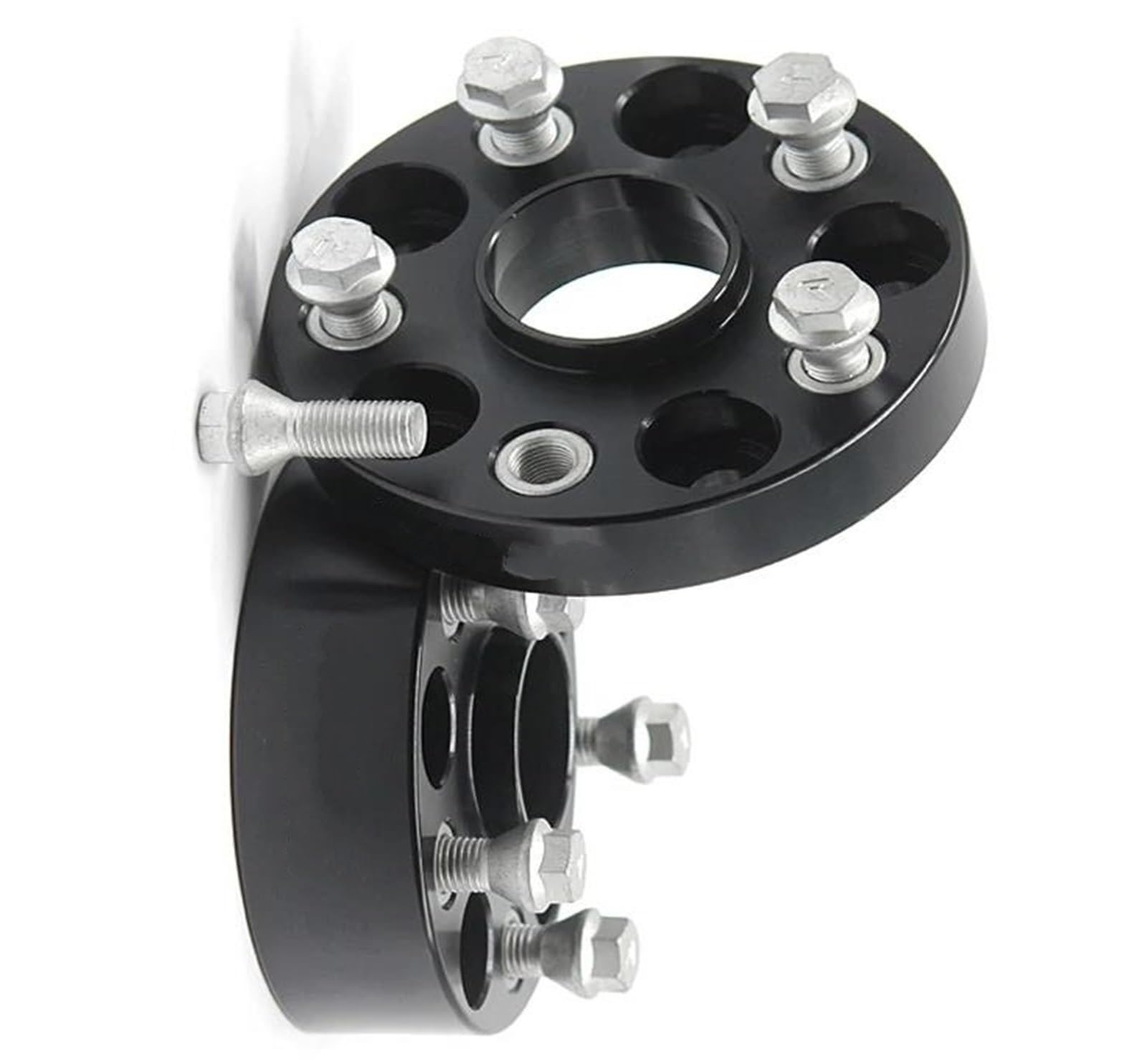 Wheel Spacers 2 stück 20/25/30/35/40/50mm PCD 5x11 2 57,1mm Rad Spacer Adapter für Wei LAN Spurplatten Spurverbreiterung(2PCD 80mm Black) von DZSYANJIASM
