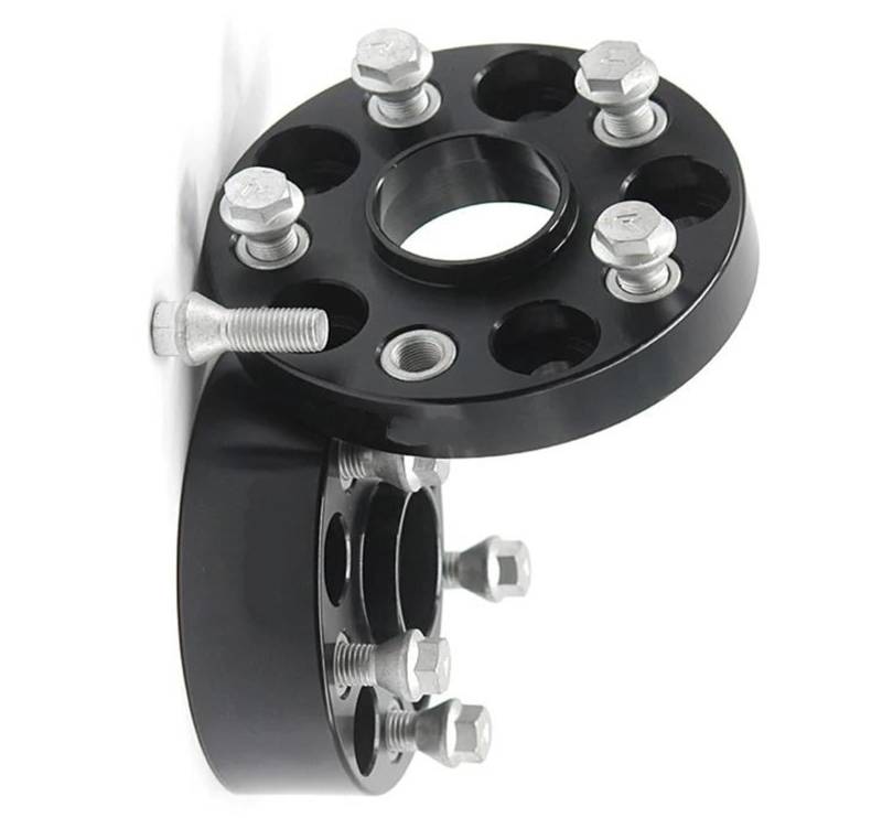 Wheel Spacers 2 stück 20/25/30/35/40/50mm PCD 5x11 2 57,1mm Rad Spacer Adapter für Wei LAN Spurplatten Spurverbreiterung(2PCD 80mm Black) von DZSYANJIASM