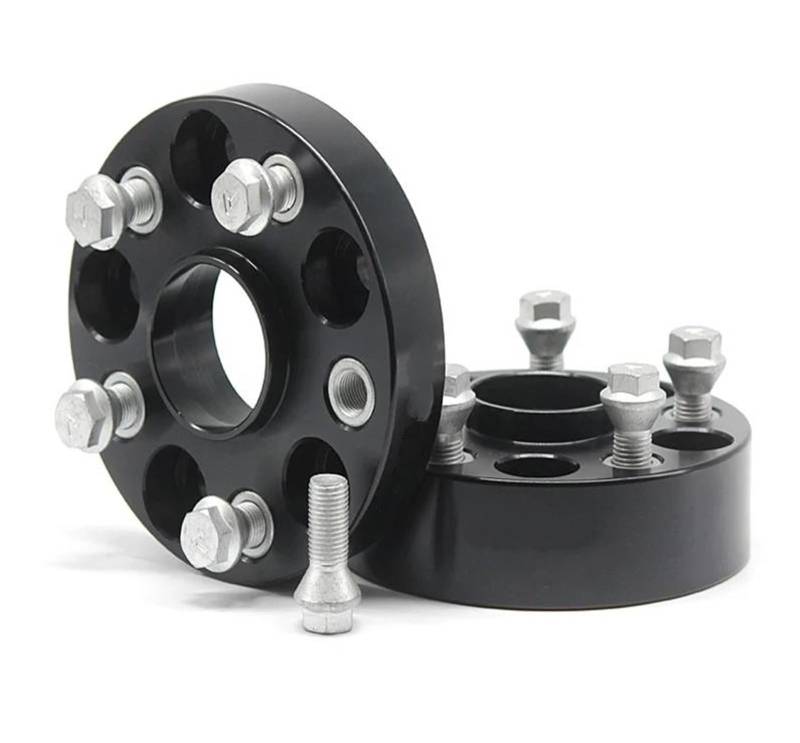 Wheel Spacers 2 stück 20/25/30/35/40/50mm PCD 5x11 2 57,1mm Rad abstandshalter Adapter für Scirocco für CC Spurplatten Spurverbreiterung(2PCD 60mm Black) von DZSYANJIASM