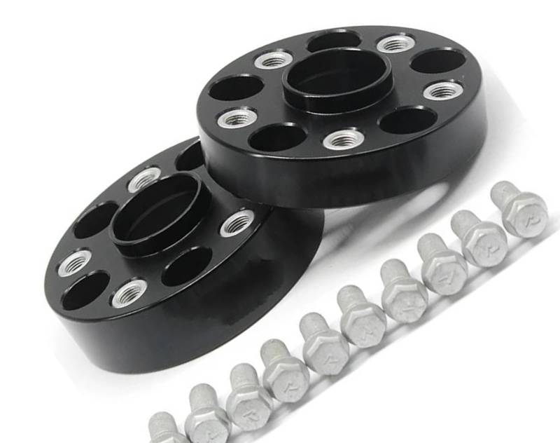 Wheel Spacers 2 stück 20/25/30/35/50mm Aluminium Legierung CNC Rad Spacer Anzug PCD 5x100 CB 57,1 für Polo Spurplatten Spurverbreiterung(2PCS 40mm Black) von DZSYANJIASM