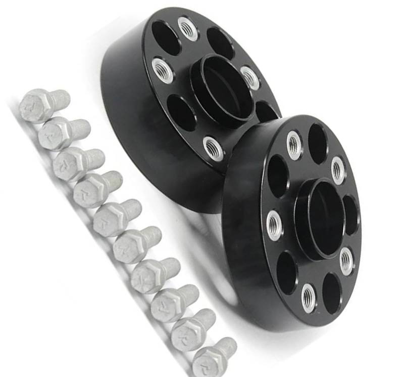 Wheel Spacers 2 stück 20/25/30/35/50mm Aluminium Legierung CNC spurverbreiterungen PCD 5x100 CB 57,1 für Passat Spurplatten Spurverbreiterung(2PCS 40mm Black) von DZSYANJIASM