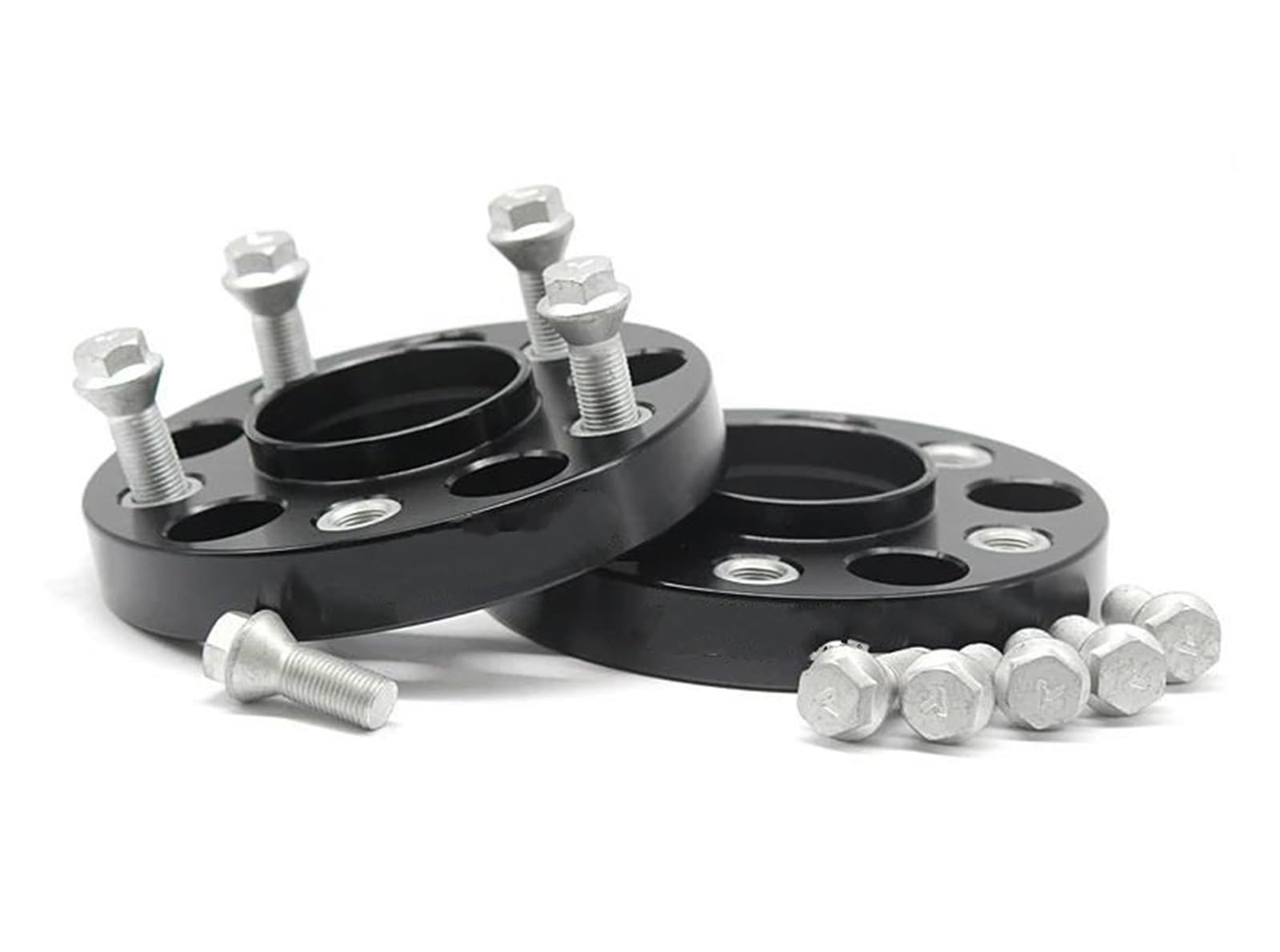 Wheel Spacers 2 stück 20/25/30/35/50mm Aluminium Legierung CNC spurverbreiterungen PCD 5x100 CB 57,1 für TT für A2 A1 A3 Spurplatten Spurverbreiterung(2PCS 45mm Black) von DZSYANJIASM