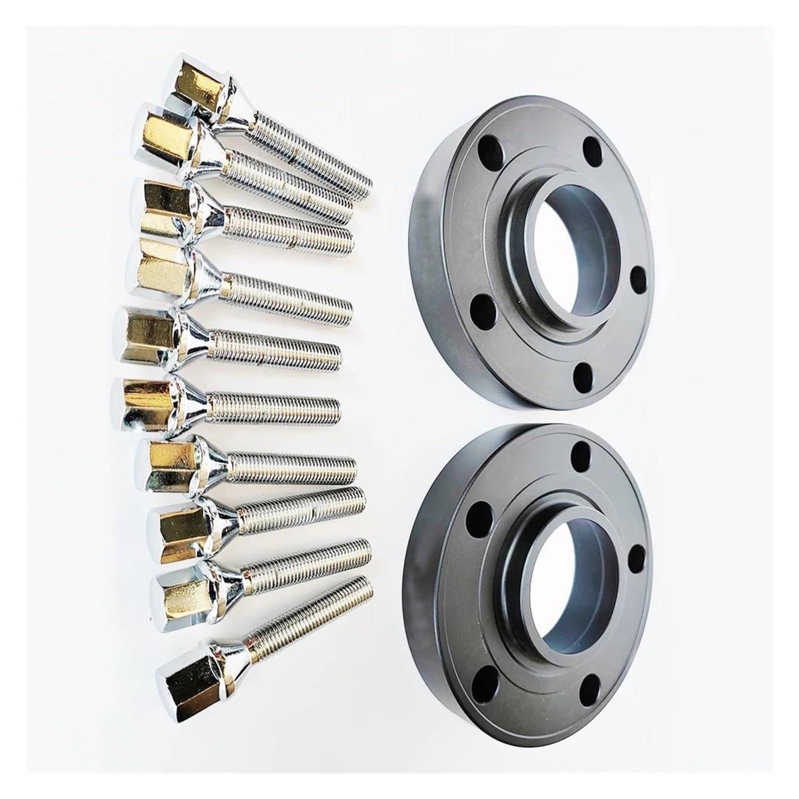 Wheel Spacers 20mm 5 * 112 Spurverbreiterung mit Kegel Radbolzen M14 * 1,25 Centric 66,6 Spurverbreiterungen für Kupfer Spurplatten Spurverbreiterung(50coneSilver 14x1.25) von DZSYANJIASM