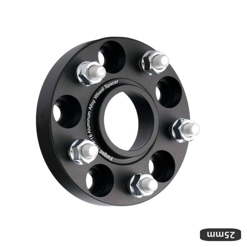 Wheel Spacers Spurverbreiterung Adapter PCD 5x108 CB 63.4 Für Jaguar E-Pace I-Pace M14x1.5 1 Stück Spurplatten Spurverbreiterung(1 Piece Black 25mm) von DZSYANJIASM