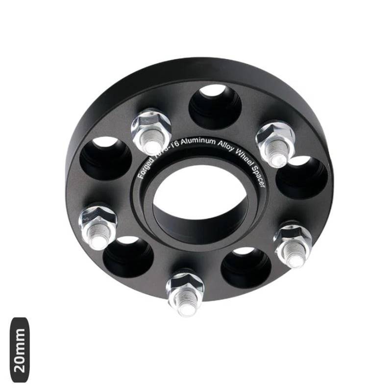 Wheel Spacers Spurverbreiterung Adapter PCD 5x108 CB 63.4 Für PoleStar M14x1.5 1 Stück Spurplatten Spurverbreiterung(1 Piece Black 20mm) von DZSYANJIASM