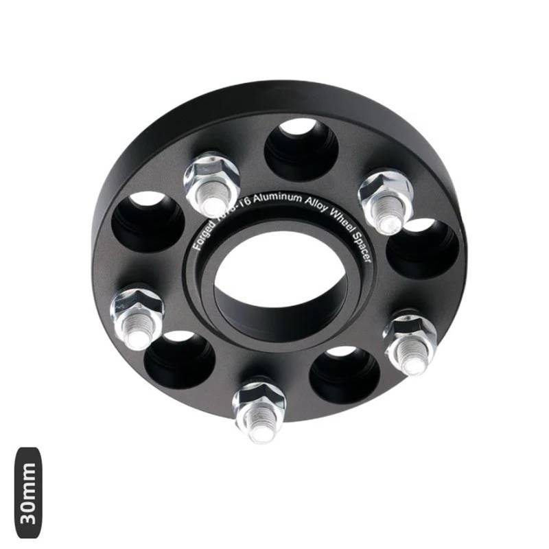 Wheel Spacers Spurverbreiterung Adapter PCD 5x108 CB 63.4 Für PoleStar M14x1.5 1 Stück Spurplatten Spurverbreiterung(1 Piece Black 30mm) von DZSYANJIASM