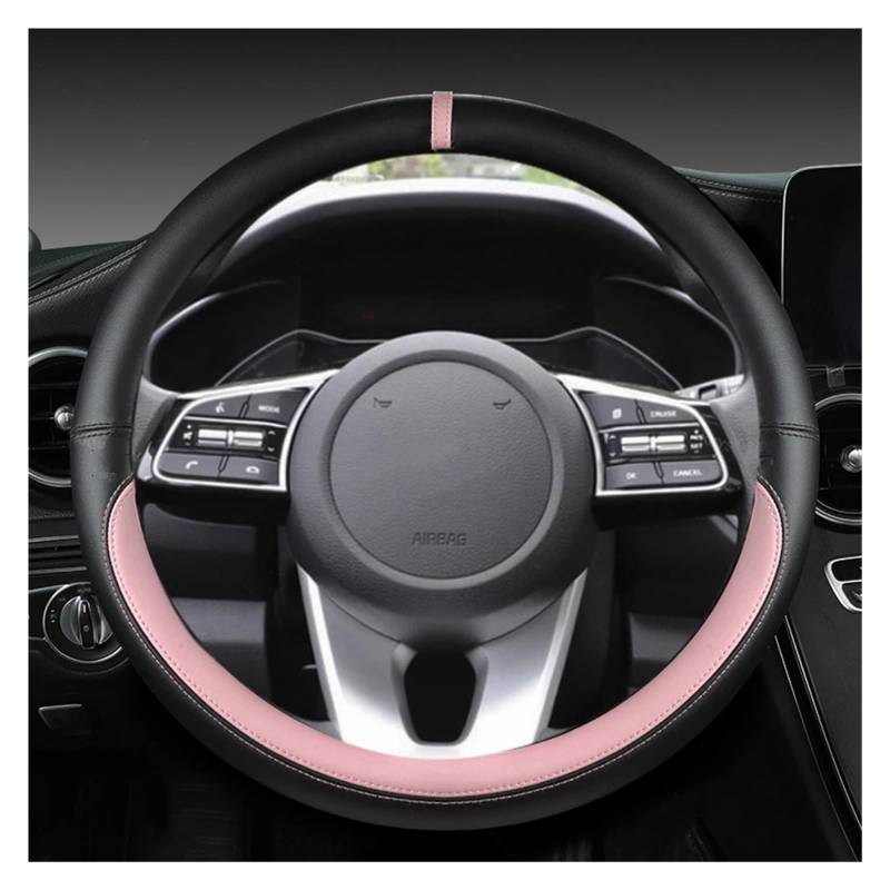 Lenkradbezug Für Kia Für Ceed Für Sorento Für Cerato K2 K3 K4 K5 KX3 KX5 2022 Autolenkradabdeckung 38cm 15" Leder Auto Lenkradhülle(PINK O Shape) von DZSYINGCHUSM