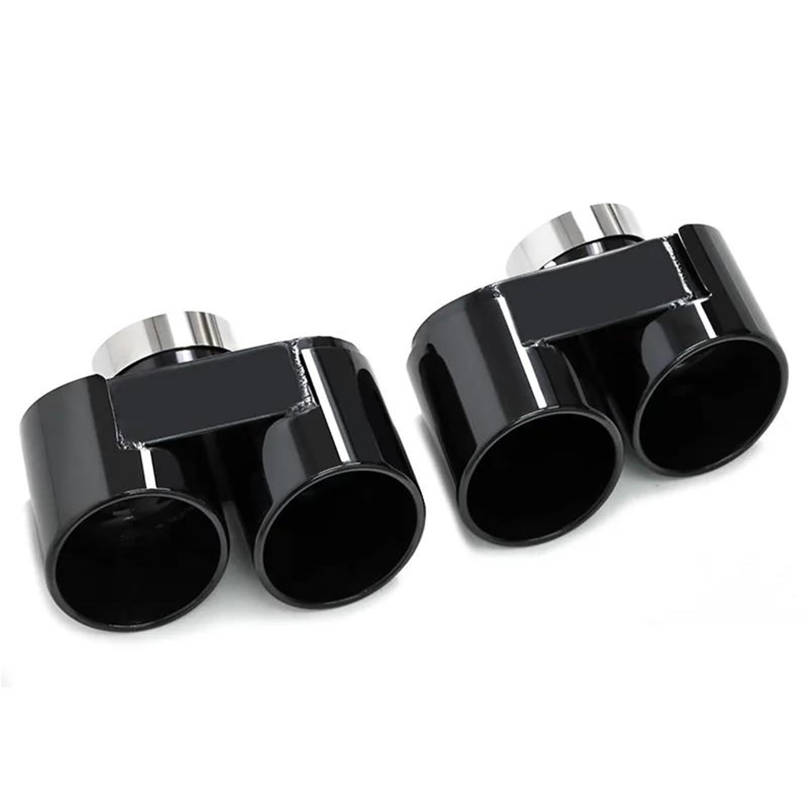 Auspuffblenden 1 Paar Quad-Auspuffendrohre Für G20 G21 320i 330i 330e 2020+ Upgrade Quad-Schalldämpfer-Endrohre Auspuffsystem Auto Auspuffblende(Black A) von DZSYOHFS