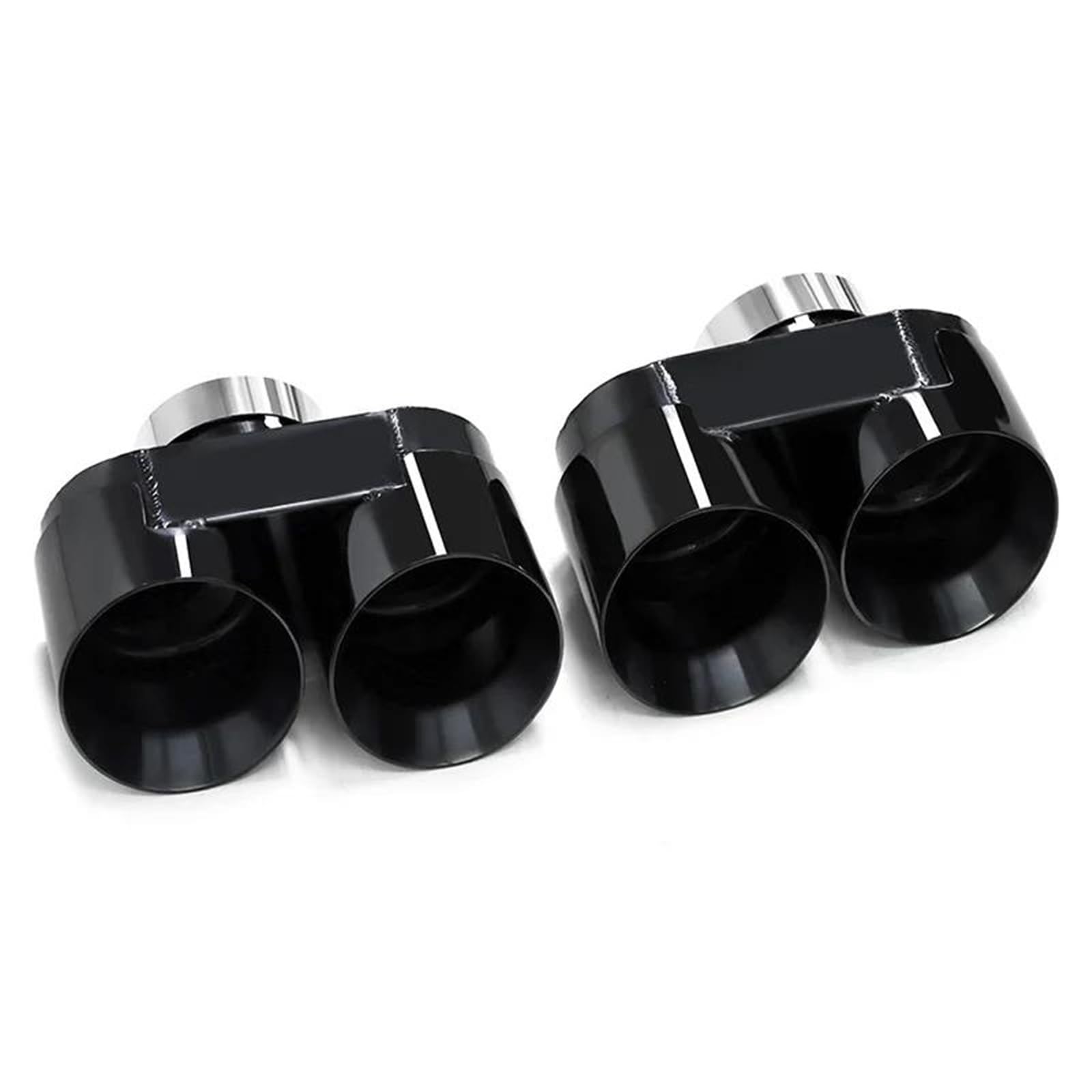 Auspuffblenden 1 Paar Quad-Auspuffendrohre Für G20 G21 320i 330i 330e 2020+ Upgrade Quad-Schalldämpfer-Endrohre Auspuffsystem Auto Auspuffblende(Black B) von DZSYOHFS