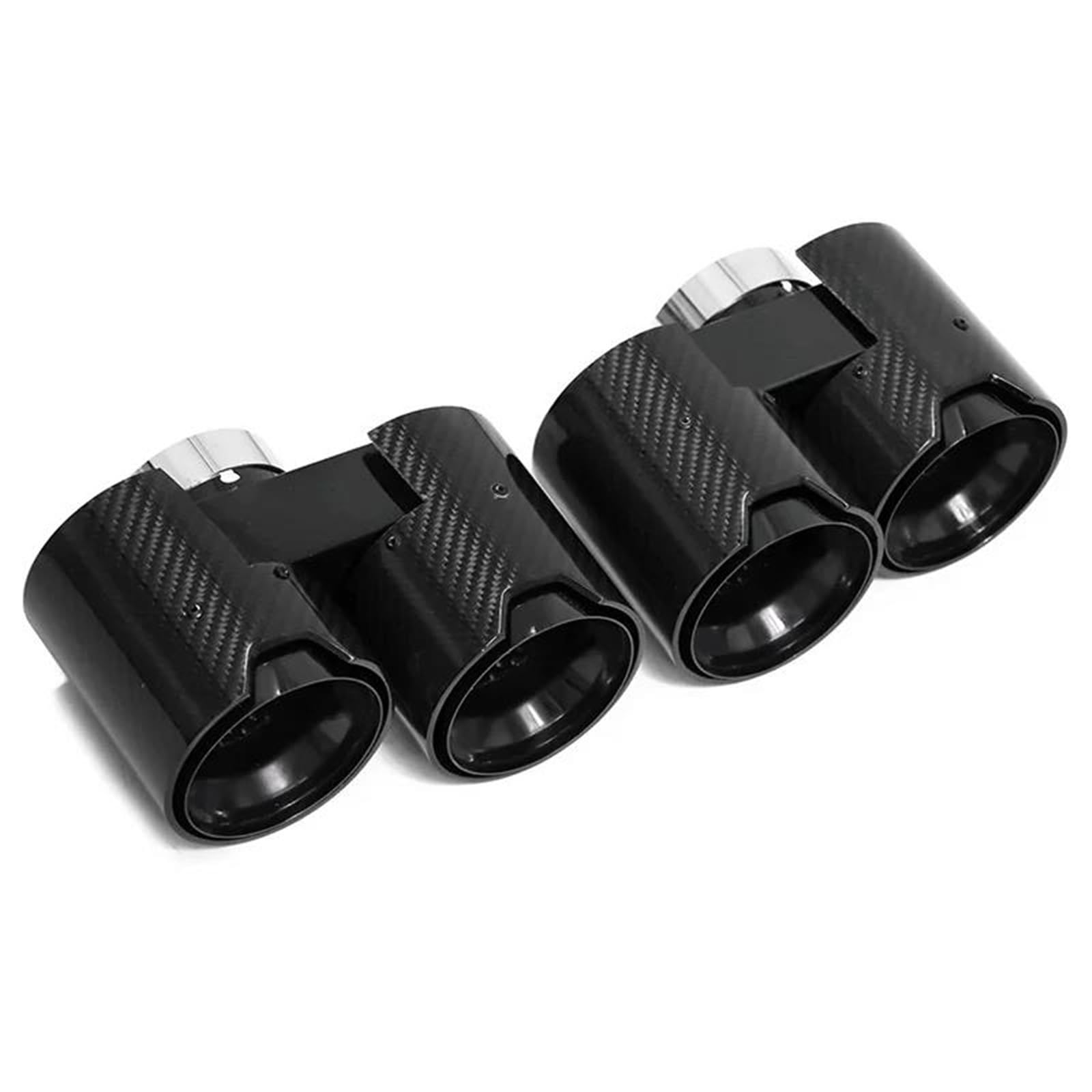 Auspuffblenden 1 Paar Quad-Auspuffendrohre Für G20 G21 320i 330i 330e 2020+ Upgrade Quad-Schalldämpfer-Endrohre Auspuffsystem Auto Auspuffblende(Carbon B) von DZSYOHFS