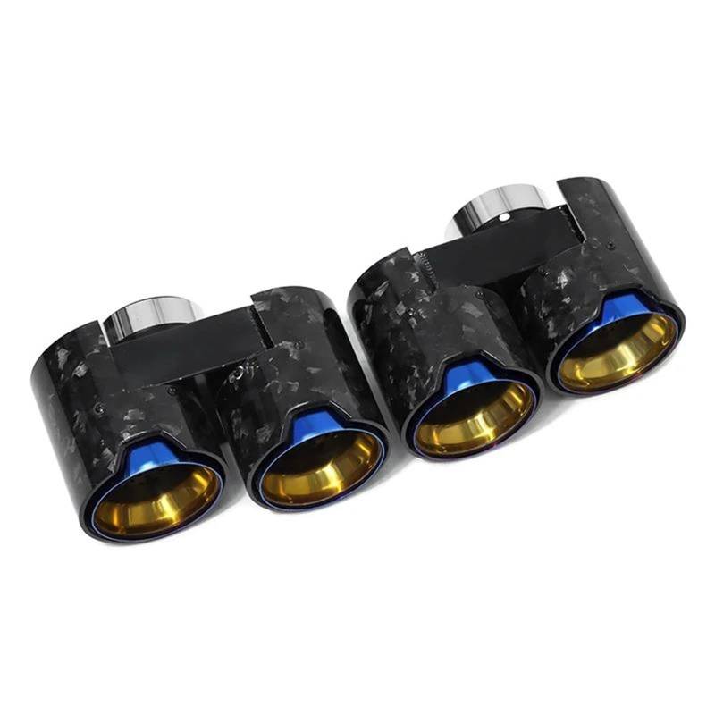 Auspuffblenden 1 Paar Quad-Auspuffendrohre Für G20 G21 320i 330i 330e 2020+ Upgrade Quad-Schalldämpfer-Endrohre Auspuffsystem Auto Auspuffblende(Carbon D) von DZSYOHFS