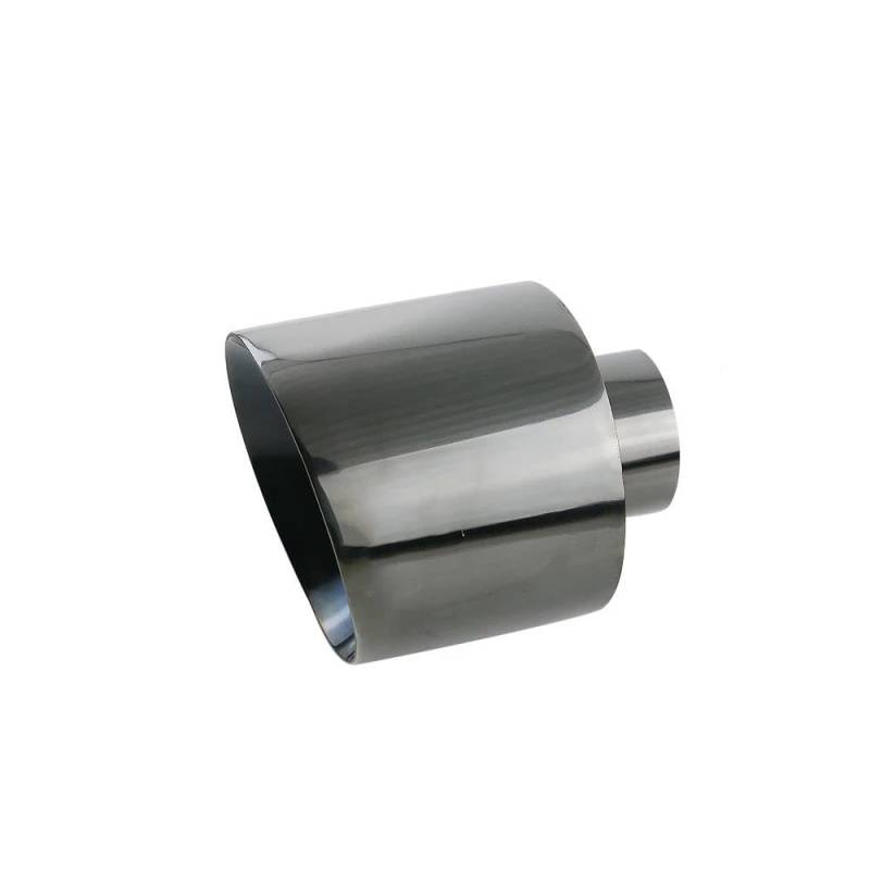 Auspuffblenden 1 STÜCKE 63mm 76mm Autoauspuffblende Universal Edelstahl Schalldämpfer Endrohr Schräg Rund Auslass 4,5'' 5'' Auto Auspuffblende(Black 76-127) von DZSYOHFS