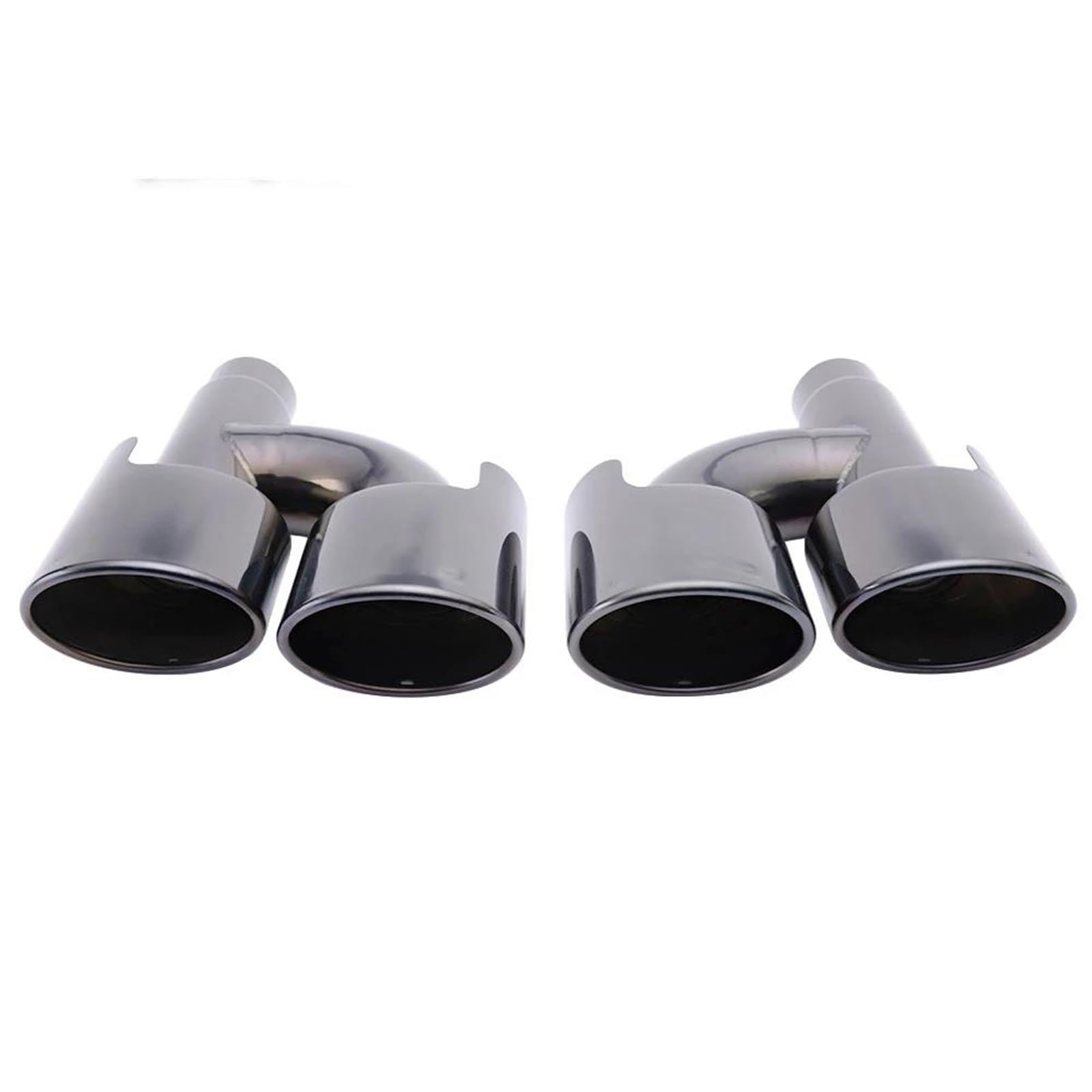 Auspuffblenden 1 Satz 57 Mm Auspuffspitzen Doppelter Autoschalldämpfer Ovales Fahrzeug-Endrohr Universalauspuff Edelstahl Ovale Auspuffspitze Auto Auspuffblende(Schwarz) von DZSYOHFS