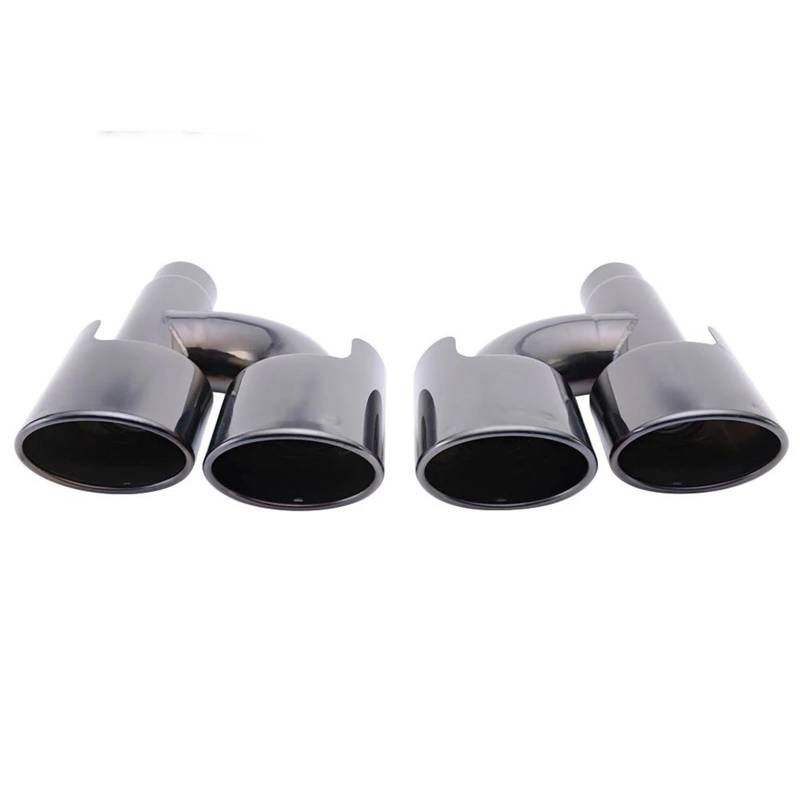 Auspuffblenden 1 Satz 57 Mm Auspuffspitzen Doppelter Autoschalldämpfer Ovales Fahrzeug-Endrohr Universalauspuff Edelstahl Ovale Auspuffspitze Auto Auspuffblende(Schwarz) von DZSYOHFS