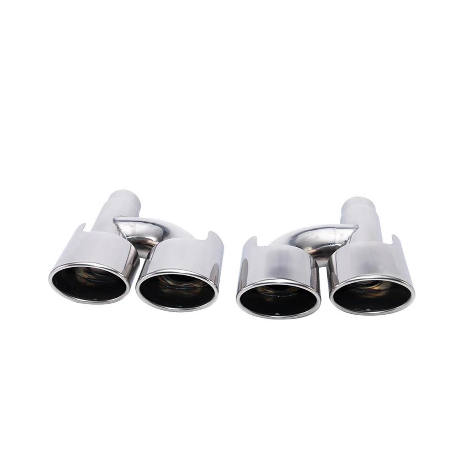 Auspuffblenden 1 Satz 57 Mm Auspuffspitzen Doppelter Autoschalldämpfer Ovales Fahrzeug-Endrohr Universalauspuff Edelstahl Ovale Auspuffspitze Auto Auspuffblende(Silber) von DZSYOHFS
