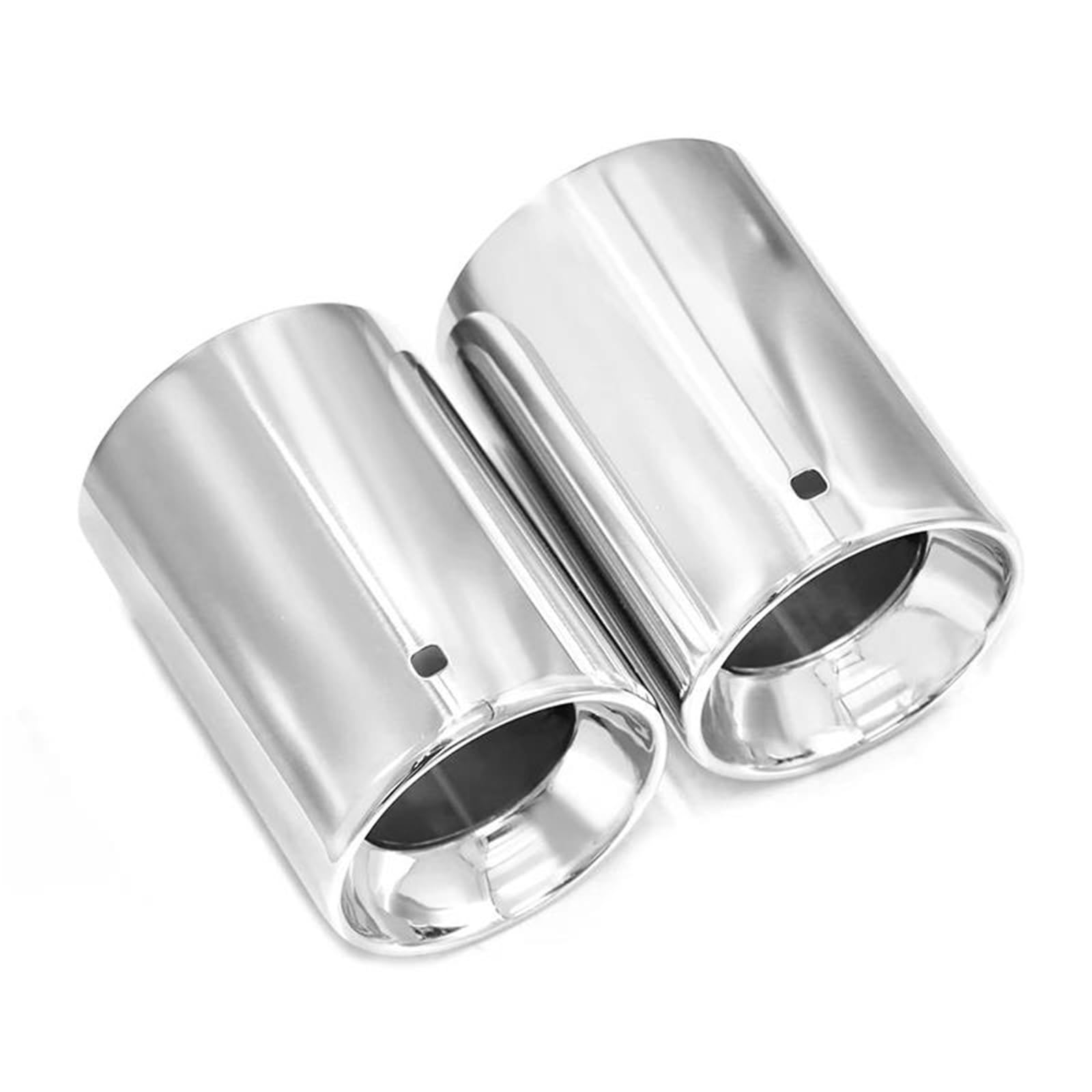 Auspuffblenden 2 Stücke Auspuffblende Für X1 F48 2016-2021 304 Edelstahl Auto Auspuffrohr Outlet Dekoration Schalldämpfer Auspuffblenden Auto Auspuffblende(Silber) von DZSYOHFS