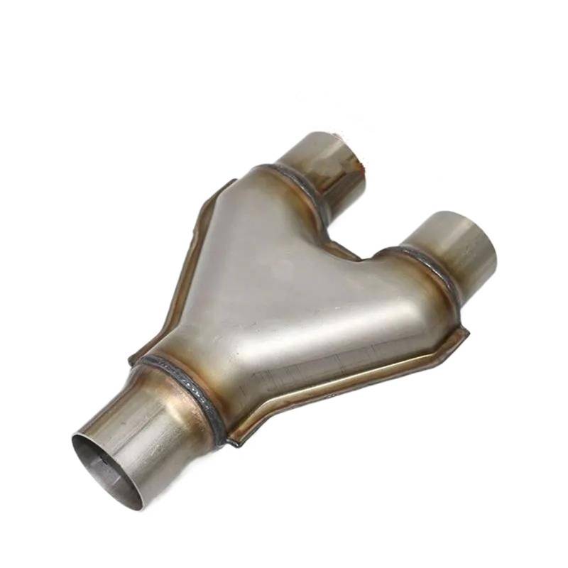 Auspuffblenden 51mm/57mm Inelt/Outlet Universal Edelstahl Modifizierte Auto Auspuff Y-rohr Schalldämpfer Spitze Y Form Auto Auspuffblende(51mm) von DZSYOHFS