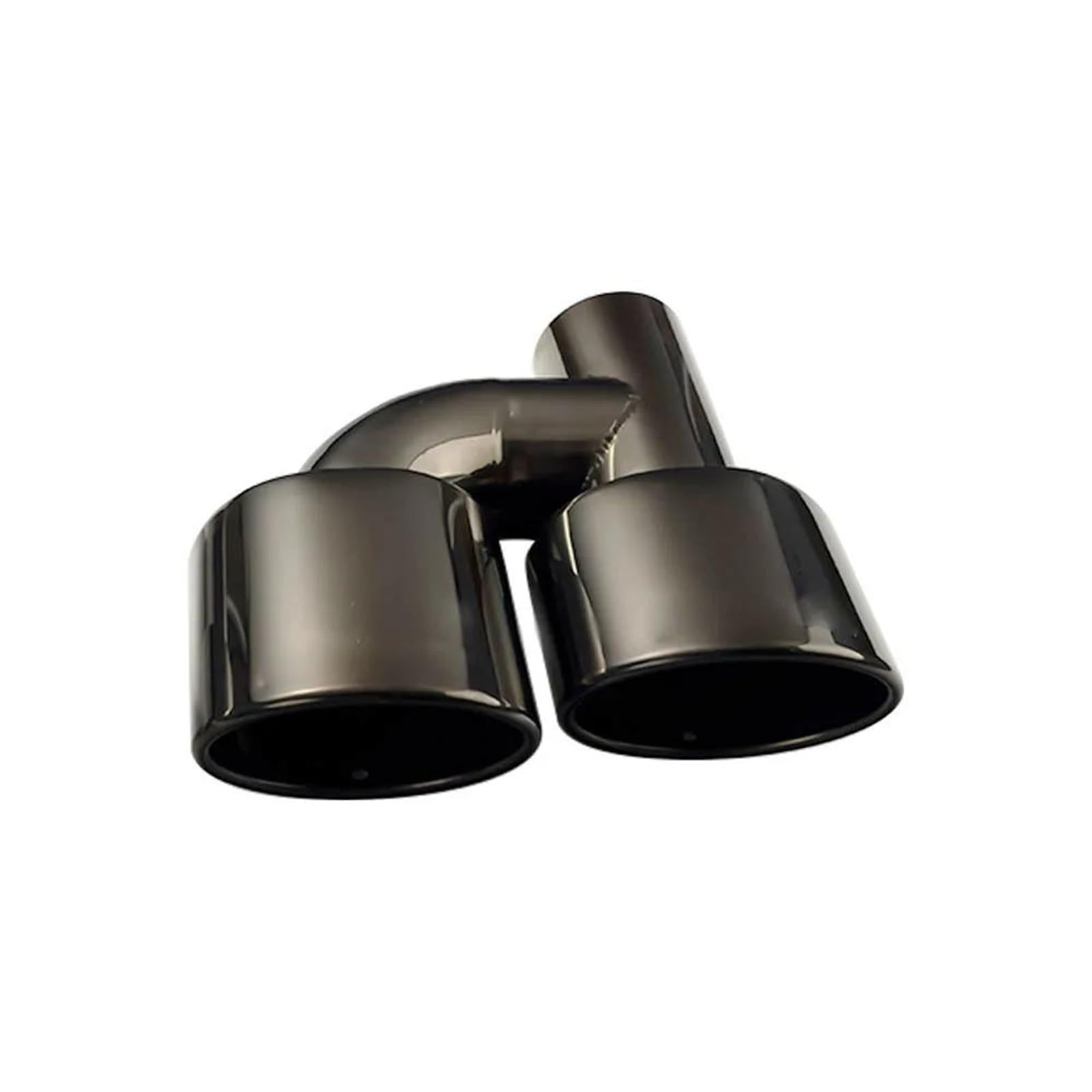 Auspuffblenden 63mm Dual Outlet Auto Auspuffblende Slant Rolled Edge Auto Schalldämpfer Auspuff Endrohr Edelstahl Mattschwarz Für C63 W204 Auto Auspuffblende(Gray right) von DZSYOHFS