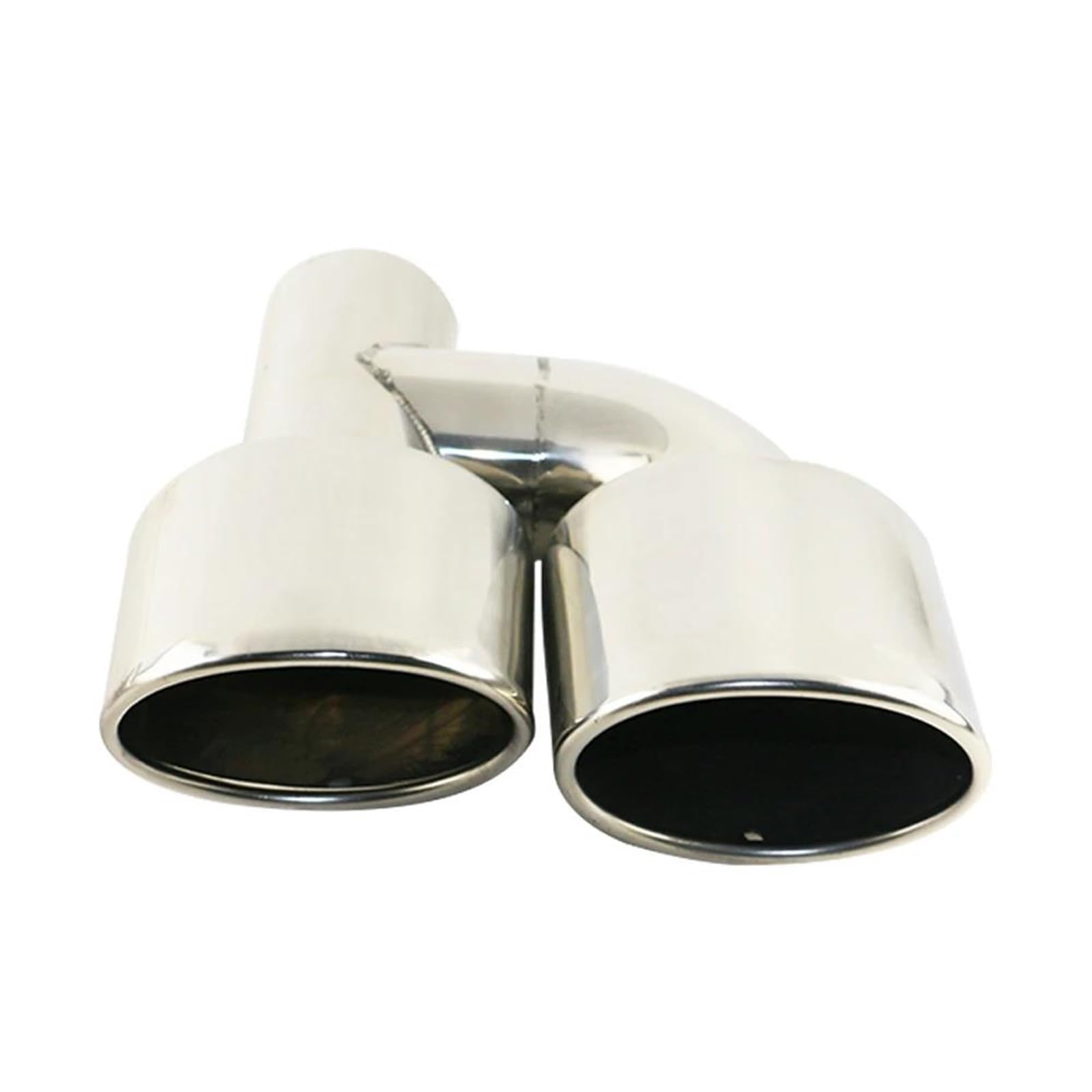 Auspuffblenden 63mm Dual Outlet Auto Auspuffblende Slant Rolled Edge Auto Schalldämpfer Auspuff Endrohr Edelstahl Mattschwarz Für C63 W204 Auto Auspuffblende(Silver left) von DZSYOHFS