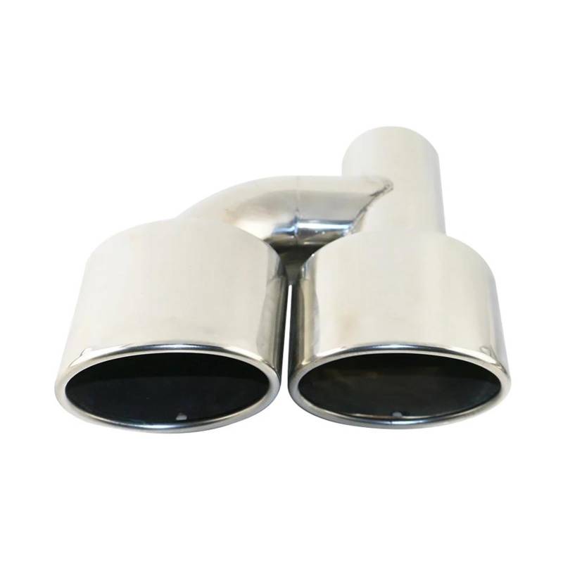 Auspuffblenden 63mm Dual Outlet Auto Auspuffblende Slant Rolled Edge Auto Schalldämpfer Auspuff Endrohr Edelstahl Mattschwarz Für C63 W204 Auto Auspuffblende(Silver right) von DZSYOHFS