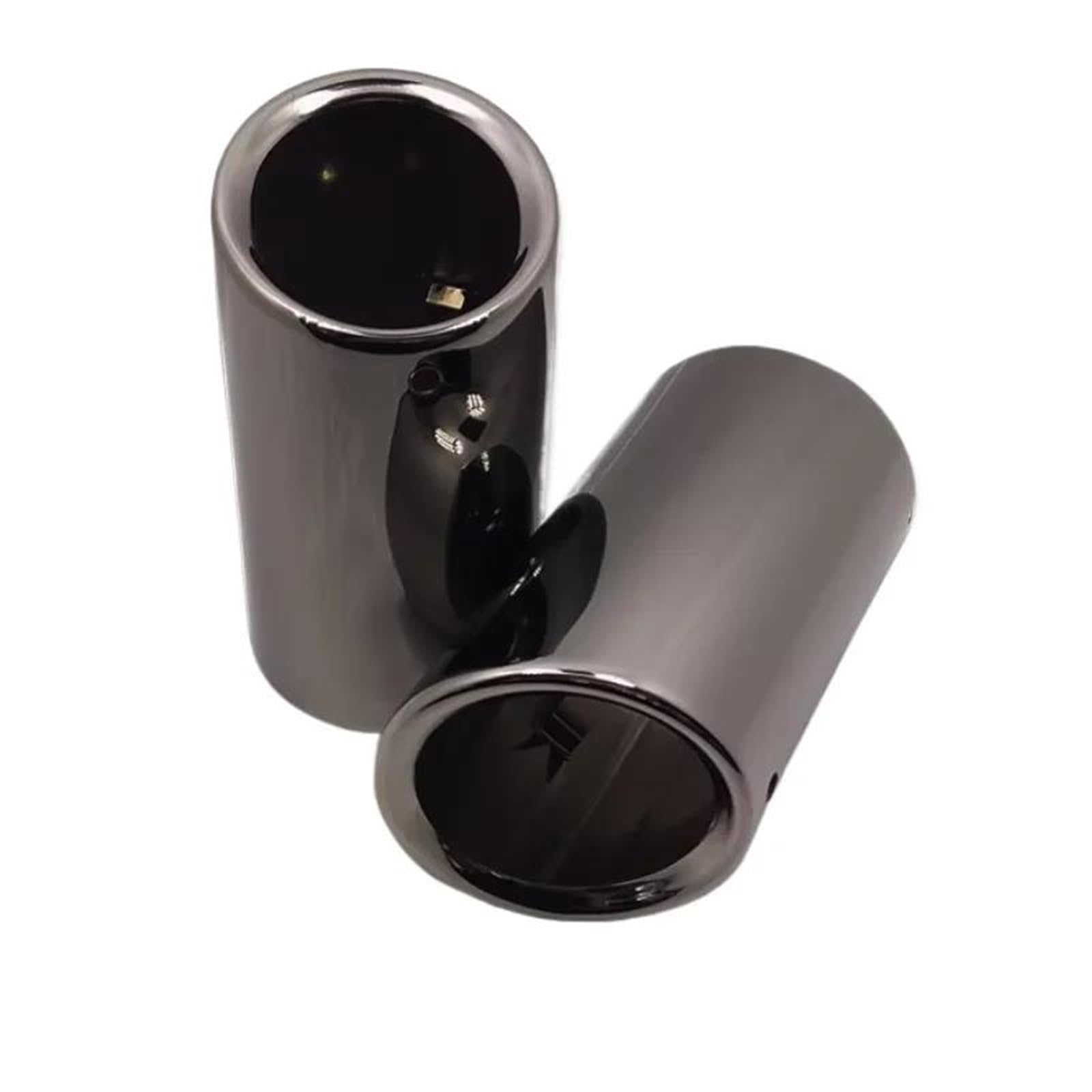 Auspuffblenden Auspuff Tipps Für F30 E90 Endrohr Edelstahl Auspuff Schalldämpfer Spitze Düse Auto Auspuffblende(Slanted black) von DZSYOHFS