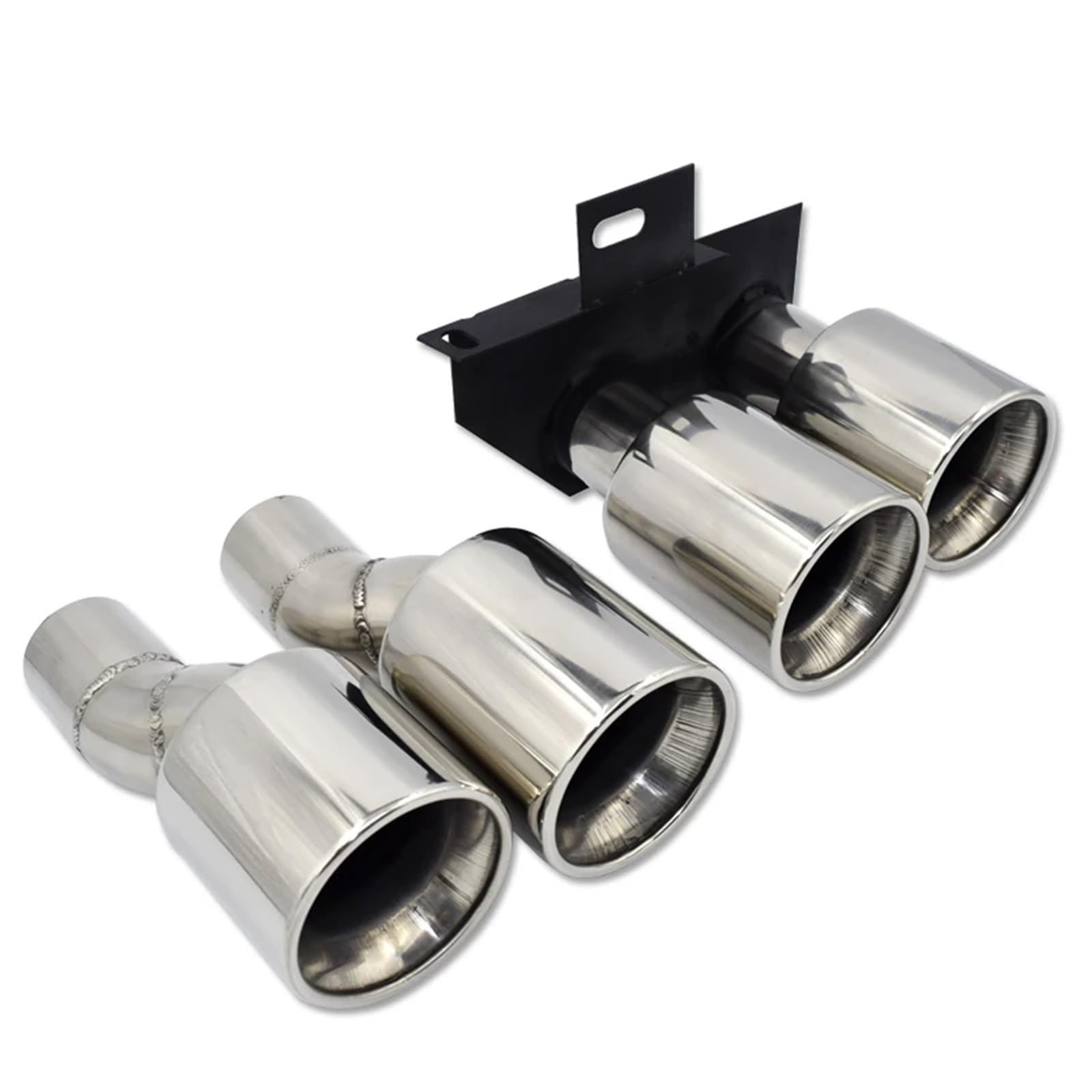 DZSYOHFS Auspuffblenden Auspuffblende Für F10 F11 520i 523i 525i 528i 530i Doppelauspuffrohr Bis Für M5-Look Quad-Schalldämpferspitze Endrohrdüse Auto Auspuffblende(Silver A) von DZSYOHFS