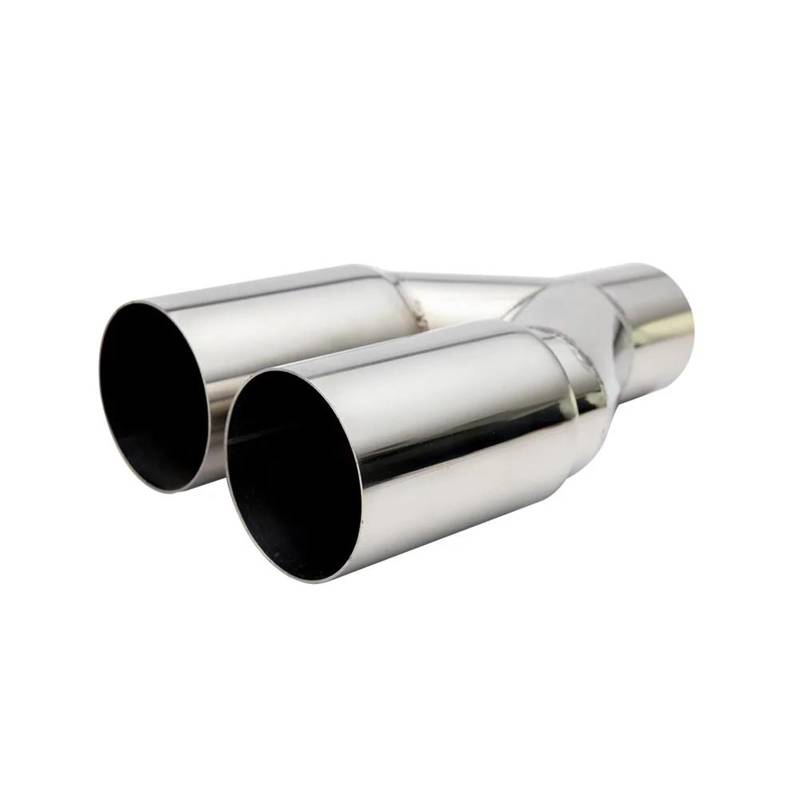 Auspuffblenden Auspuffspitze Aus Edelstahl Einlagig 63 Mm Einlass Gerader Schnitt 76 Mm Auslass Schalldämpfer-Endrohr Endspitze Auto Auspuffblende(Silber) von DZSYOHFS
