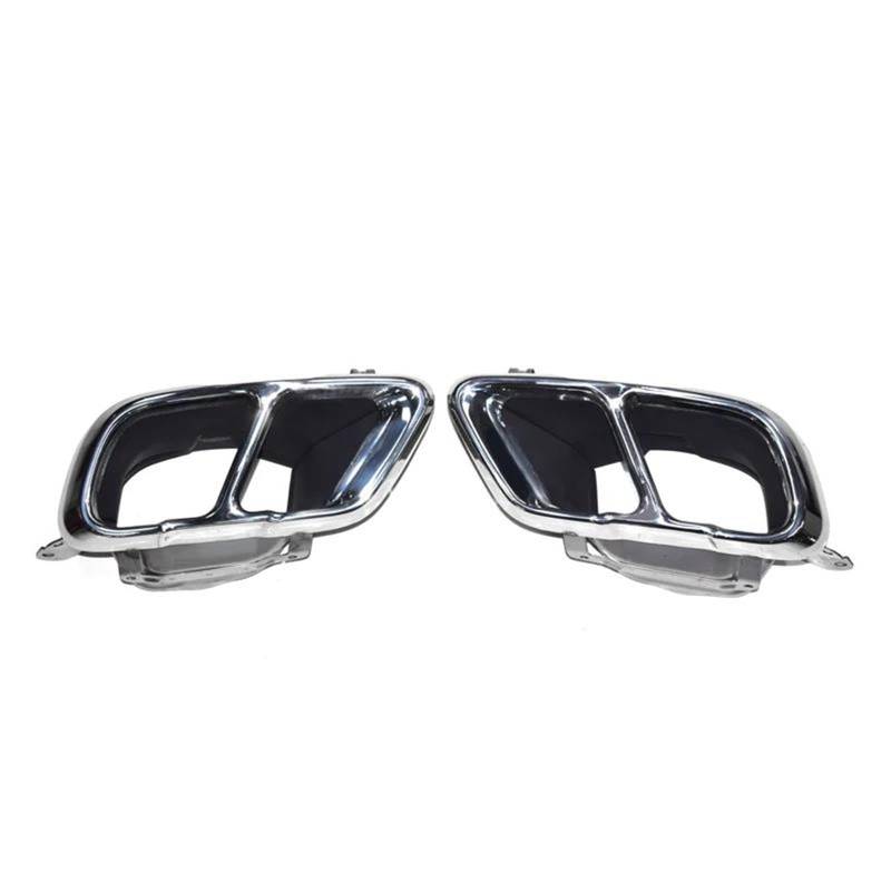 Auspuffblenden Auto-Auspuffblenden Für X5 G05 X6 G06 X7 G07 2020+ Schwarzes Quadrat Edelstahl-Auspuffblende Endrohre Düse Auto Auspuffblende(Silber) von DZSYOHFS