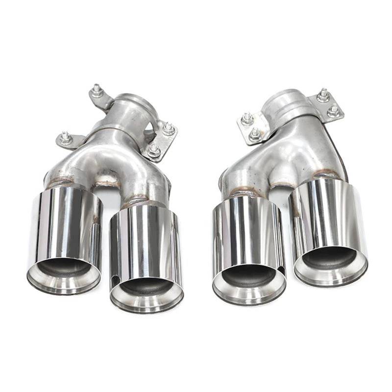 Auspuffblenden Edelstahl-Auspuffblende Für Quad-Autos Für G30 G31 G32 525i 528i 530i Für M5-Stil Schalldämpfer-Endrohrdüse Endrohr-Auspuffanlage Auto Auspuffblende(Silber) von DZSYOHFS
