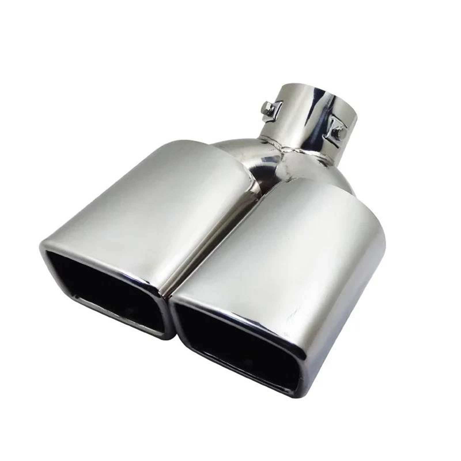 Auspuffblenden Für 14-21 Für Toyota Für Corolla Für Ralink Für Vios To Hyun Für Buick Für Excelle Für Weilang Dual Out Titan Black Square Endrohr Auto Auspuffblende(Silber) von DZSYOHFS