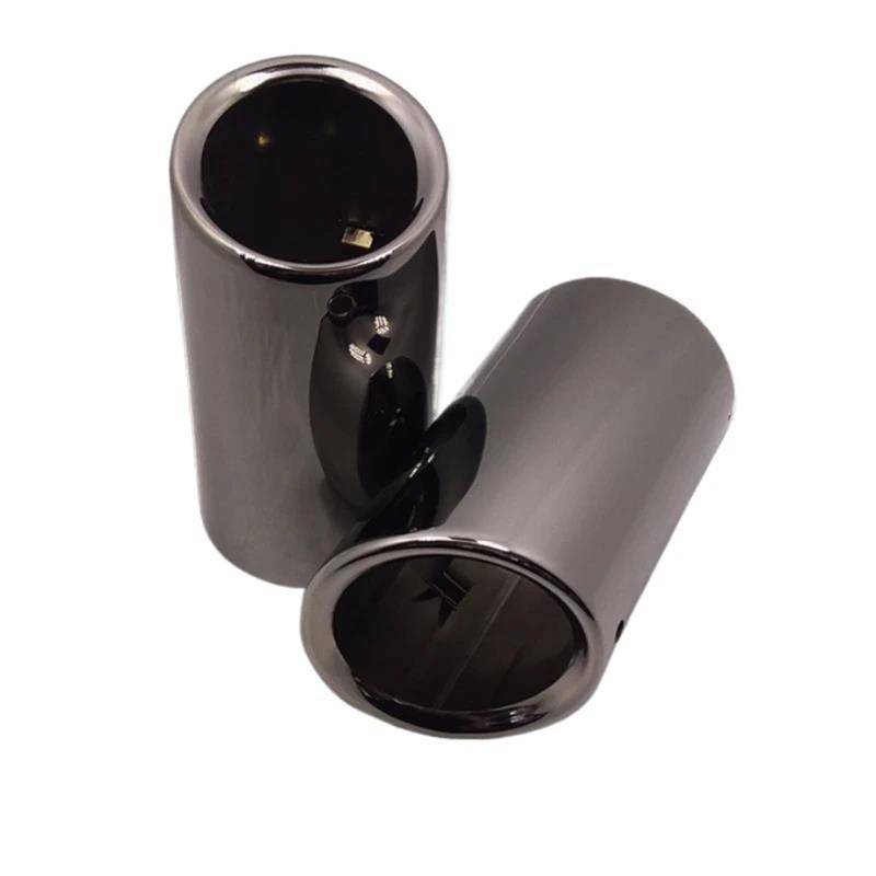 Auspuffblenden Für E90 E92 325i (2006-2010) Für 328i (2007-2010) Auspuff Schalldämpfer Edelstahl Auspuffspitze Auto Auspuffblende(Black 2PC) von DZSYOHFS
