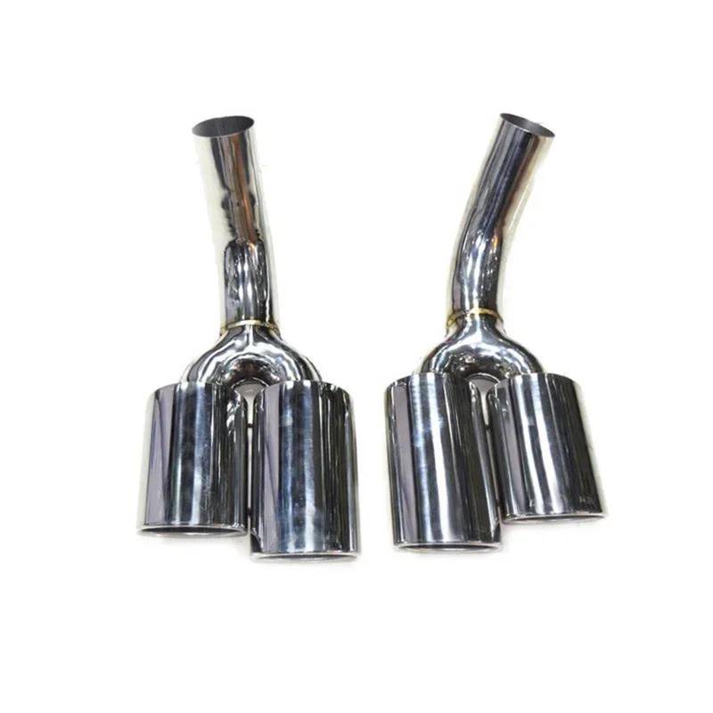 Auspuffblenden Geeignet Für Mercedes Für Benz Für W463 Heckdüse G500G55 Modifikation G63G65 Doppelauslass Vierauslass Heckdüse Auspuffrohr Auto Auspuffblende(Silver a pair) von DZSYOHFS