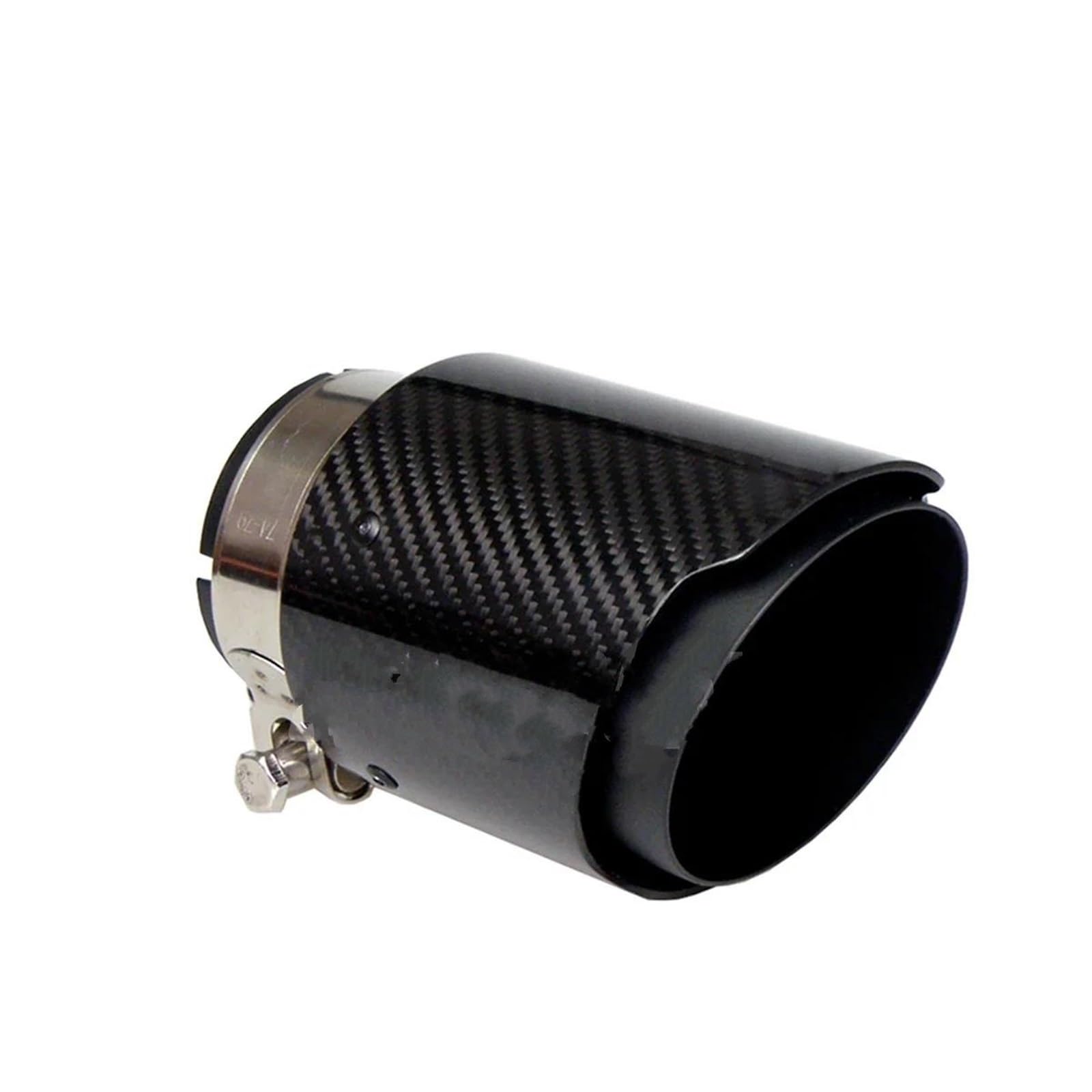 Auspuffblenden Glänzendes Twill-Carbonfaser-Auto-Auspuffendrohr Schwarz Beschichtetes Edelstahl-Schalldämpfer-Endrohr Für BENZ-Autozubehör Auto Auspuffblende(In 60mm Out 89mm) von DZSYOHFS