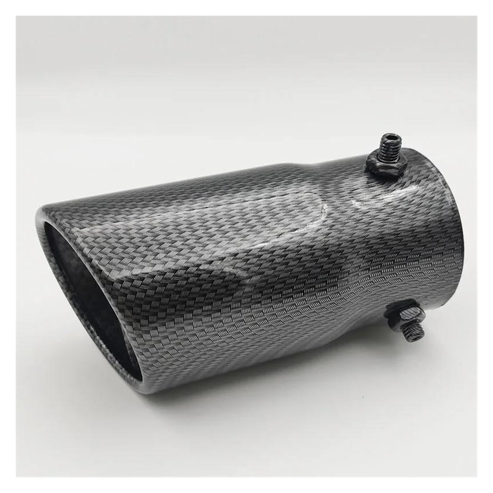 Auspuffblenden Verdicken Sie Die Hinteren Auspuffspitzen Aus Rostfreiem Schalldämpfer Endschalldämpfer Auspuff Auto Universal-Auspuff Autozubehör Auto Auspuffblende(Bevel Carbon) von DZSYOHFS