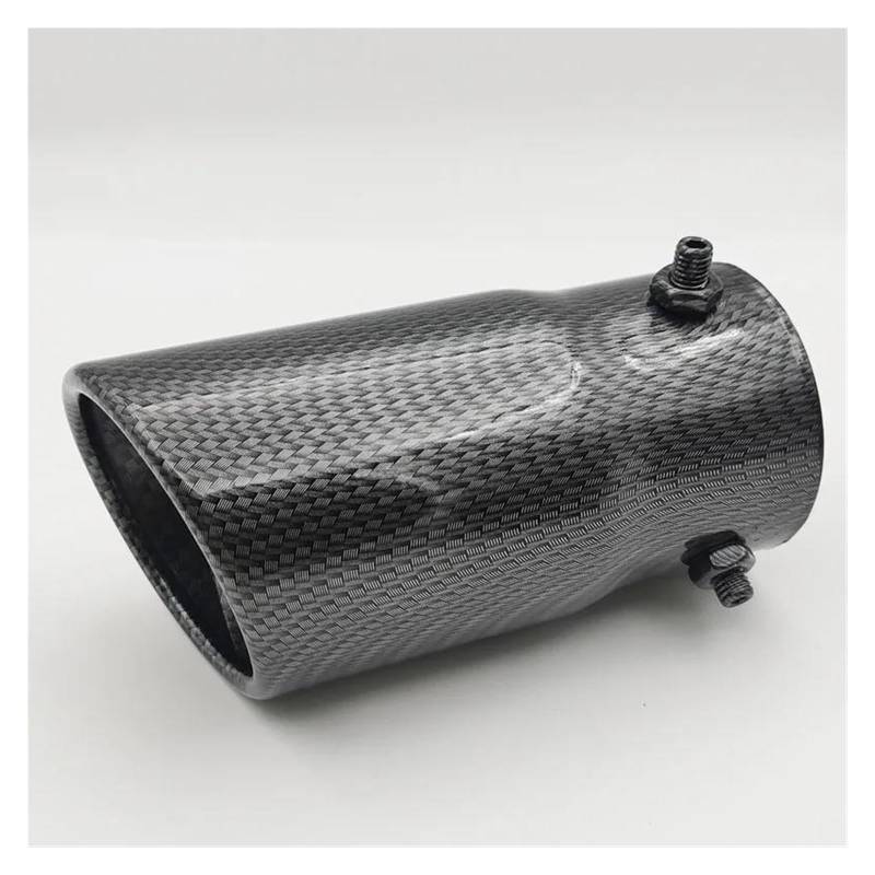 Auspuffblenden Verdicken Sie Die Hinteren Auspuffspitzen Aus Rostfreiem Schalldämpfer Endschalldämpfer Auspuff Auto Universal-Auspuff Autozubehör Auto Auspuffblende(Bevel Carbon) von DZSYOHFS