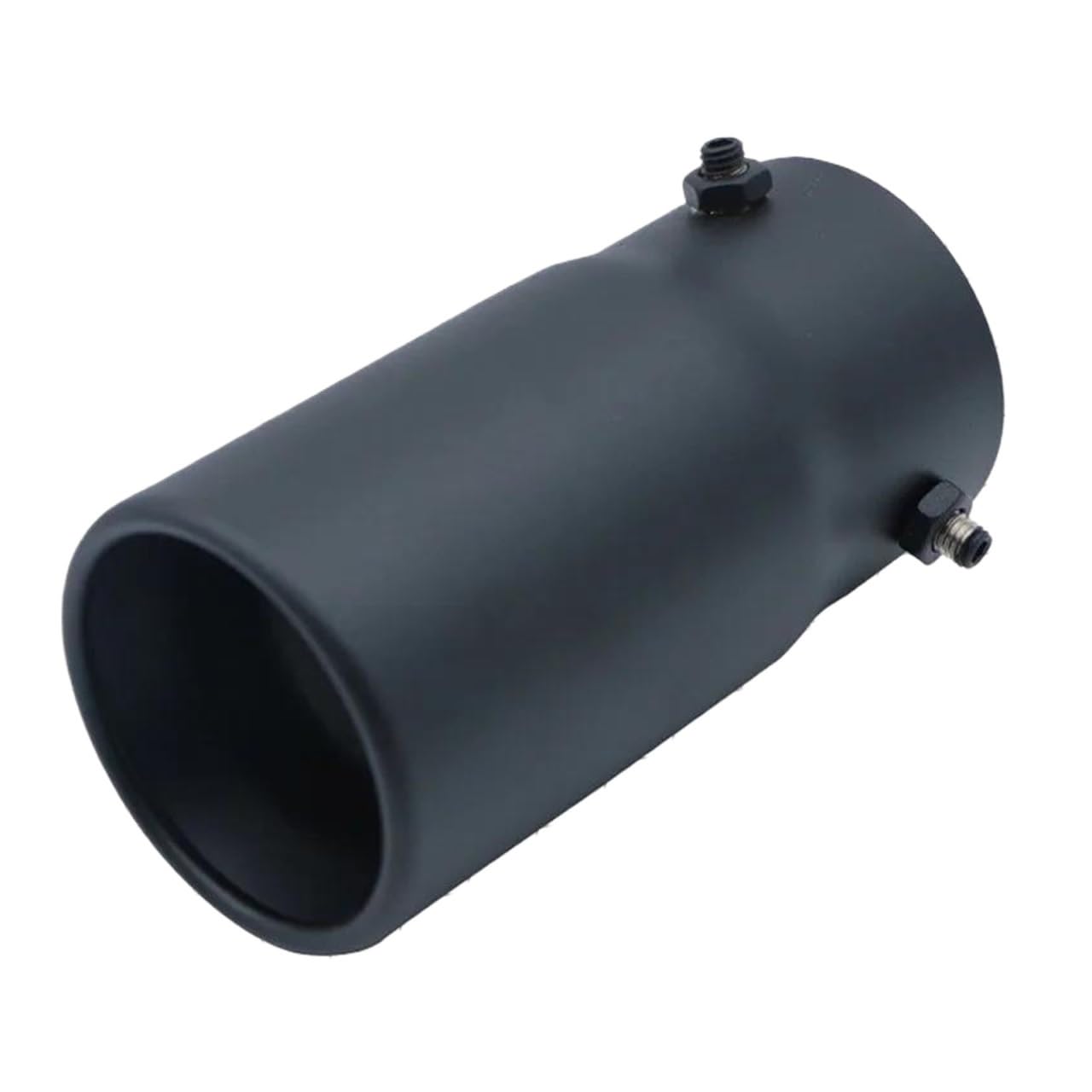 Auspuffblenden Verdicken Sie Die Hinteren Auspuffspitzen Aus Rostfreiem Schalldämpfer Endschalldämpfer Auspuff Auto Universal-Auspuff Autozubehör Auto Auspuffblende(Round Black) von DZSYOHFS