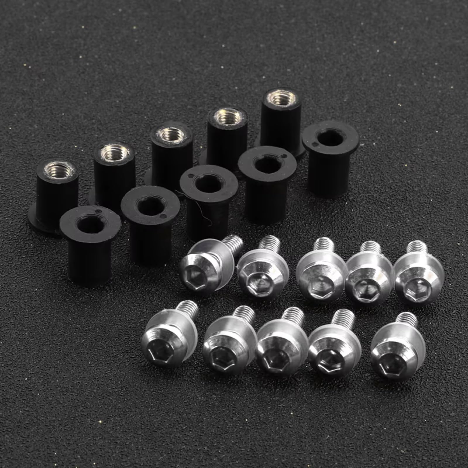 DZWDY Motorrad Schraube Kompatibel Mit XADV750 2024 2023 2022 2021 2020 2019 2018 2017 Motorrad-Windschutzscheiben-Schraubenmutter-Befestigungssatz Motorrad-Windschutzscheiben-Schrauben(Silver) von DZWDY
