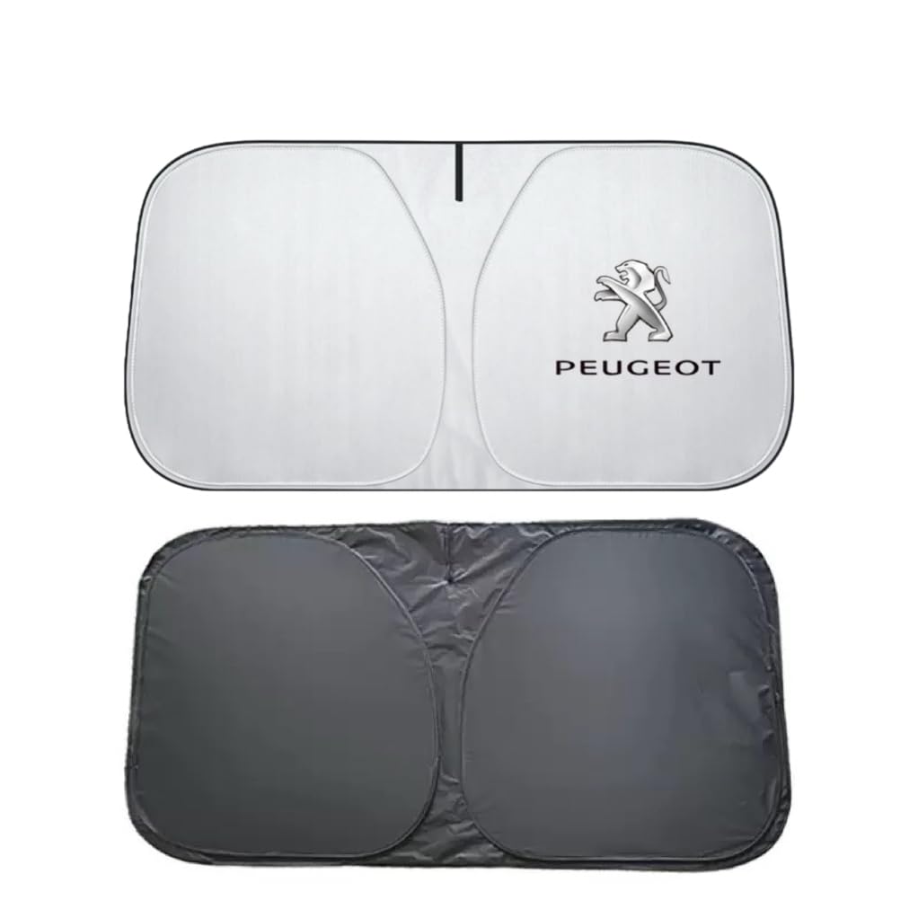 Sonnenblende Auto für Peugeot Partner Tepee,Faltbare Vorne Frontscheibe Sonnenschutz Visier mit Auto Logo Emblem Thermomatte Verdunkelung Plane UV-Schutz Auto Sommer Innen zubehör,B Sonnenblende Auto für Peugeot Partner Tepee,Faltbare Vorne Frontscheibe Sonnenschutz Visier mit Auto Logo Emblem Thermomatte Verdunkelung Plane UV-Schutz Auto Sommer Innen zubehör,B von DZYYDS