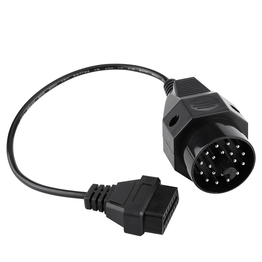DaMohony 20 Pin auf 16 Pin OBD2 Adapter Stecker Scanner Kabel, Runde Diagnose OBD2 Adapter Scanner Kabel für BMW E36 E38 E39 E46 E53 X5 Z3 von DaMohony