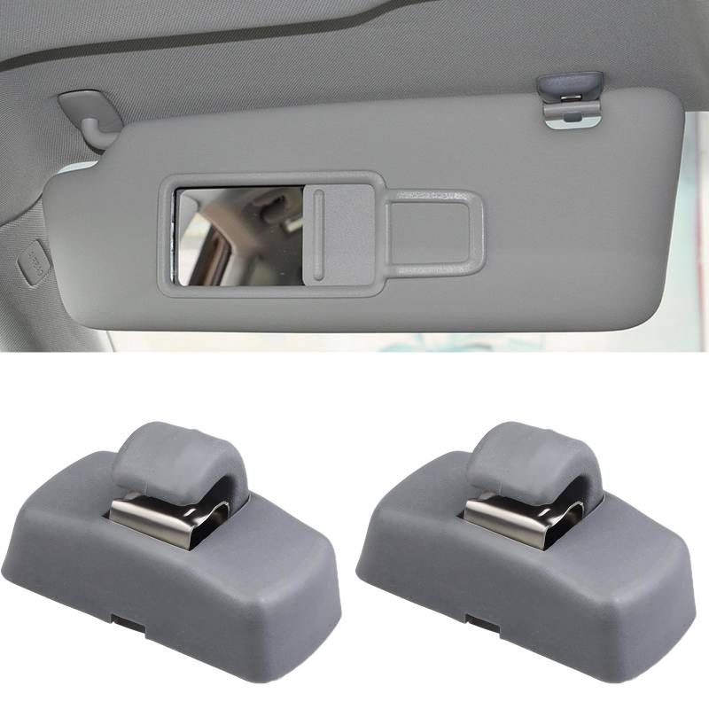 2 Stück Haken für Sonnenblenden Auto Sonnenblendenclips Autoinnenraum Sonnenblendenstützclips Sonnenblende Halterung Gilt für Volkswagen Passat,Bora,Golf,Jetta(Grau) von DabbOo