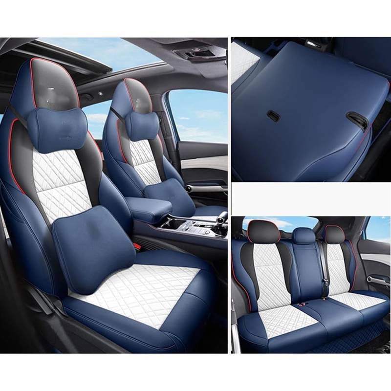 DabbOo Autositzkissenbezüge Polster Für BYD Atto 3 Yuan Plus Auto Automotive Interior Sitzbezüg,LuxuryVersion-White von DabbOo