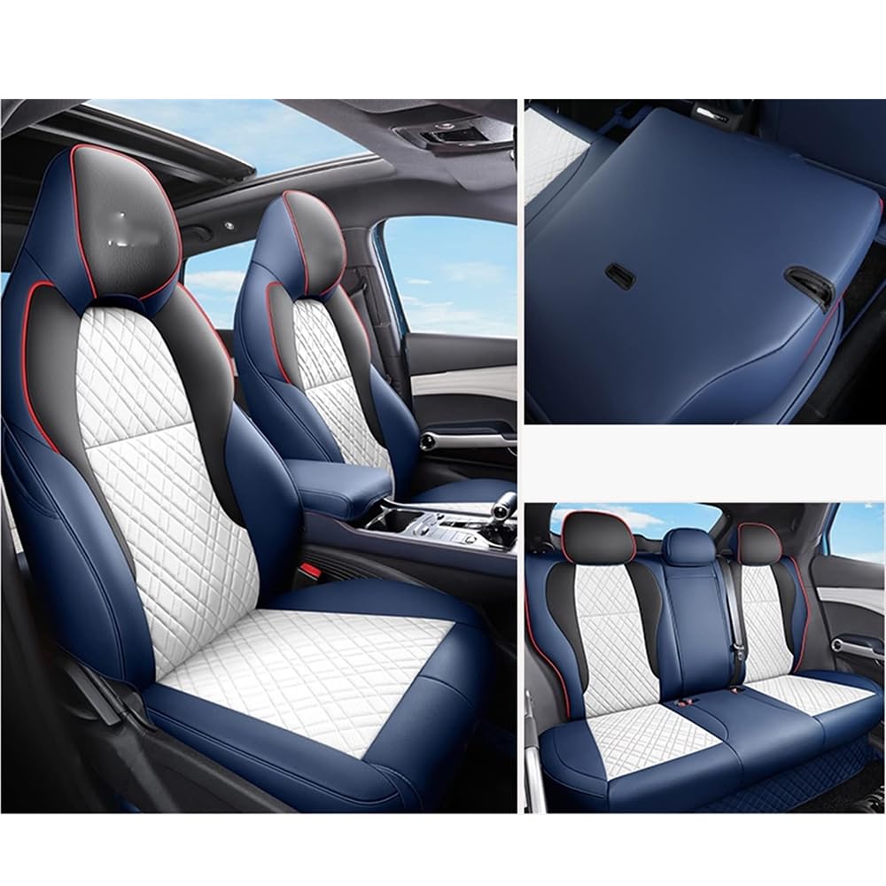 DabbOo Autositzkissenbezüge Polster Für BYD Atto 3 Yuan Plus Auto Automotive Interior Sitzbezüg,StandardVersion-White von DabbOo