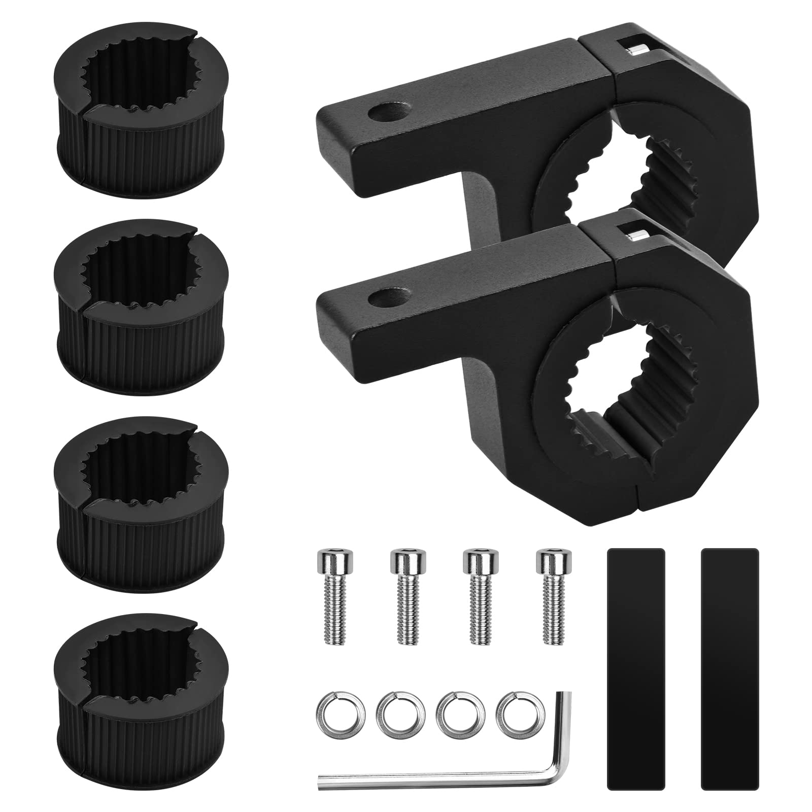 2 Stk Universal Arbeitsleuchten Halterung, Light Bar Mount Bracket Rohrhalterung, Scheinwerfer Klemmhalterung Rohrklemme für Auto Motorrad LKW Boot Frontschutzbügel Geländewagen von Daelesr