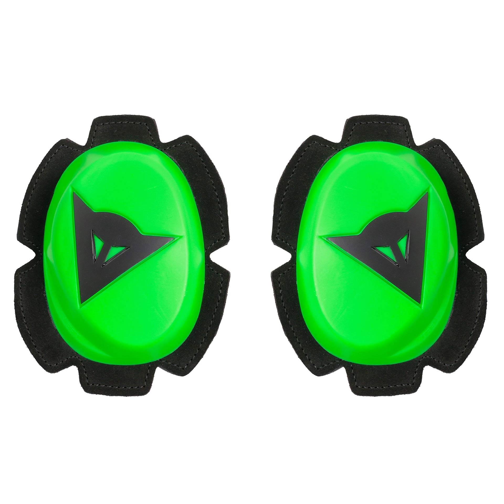 Dainese - Pista Knee Slider, Polyurethan-Motorradknie, Motorrad-Knieschoner, Gleichmäßiger Kontakt mit Piste und Asphalt, Motorrad-Schieber mit Klettverschluss, Grün Fluo/Schwarz Dainese - Pista Knee Slider, Polyurethan-Motorradknie, Motorrad-Knieschoner, Gleichmäßiger Kontakt mit Piste und Asphalt, Motorrad-Schieber mit Klettverschluss, Grün Fluo/Schwarz von Dainese