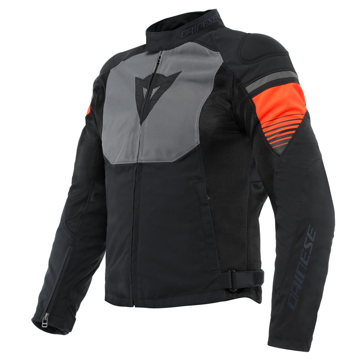 Dainese - Air Fast Tex Jacket, Sommer Motorradjacke, Quickdry Gewebe, Weiche Schulter Und Ellbogenprotektoren, Motorradjacke Für Herren, Schwarz/Grau/Fluo Rot, 52 Dainese - Air Fast Tex Jacket, Sommer Motorradjacke, Quickdry Gewebe, Weiche Schulter Und Ellbogenprotektoren, Motorradjacke Für Herren, Schwarz/Grau/Fluo Rot, 52 von Dainese