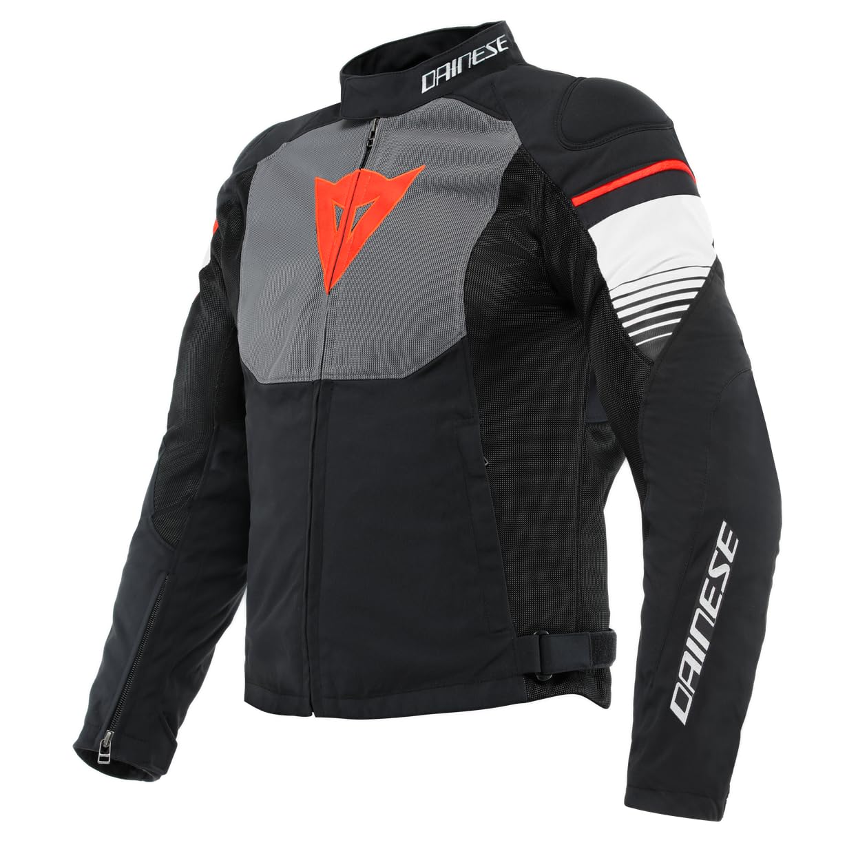 Dainese - Air Fast Tex Jacket, Sommer Motorradjacke, Quickdry Gewebe, Weiche Schulter Und Ellbogenprotektoren, Motorradjacke Für Herren, Schwarz/Grau/Weiß, 46 Dainese - Air Fast Tex Jacket, Sommer Motorradjacke, Quickdry Gewebe, Weiche Schulter Und Ellbogenprotektoren, Motorradjacke Für Herren, Schwarz/Grau/Weiß, 46 von Dainese