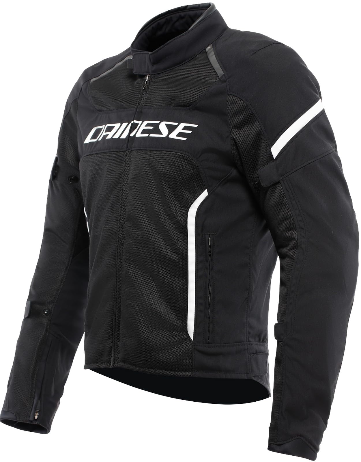 Dainese - Air Frame 3 Tex Jacket, Sommer-Motorradjacke mit herausnehmbarem, winddichtem Innenfutter, Mann, Schwarz/Schwarz/Weiß, 50 Dainese - Air Frame 3 Tex Jacket, Sommer-Motorradjacke mit herausnehmbarem, winddichtem Innenfutter, Mann, Schwarz/Schwarz/Weiß, 50 von Dainese
