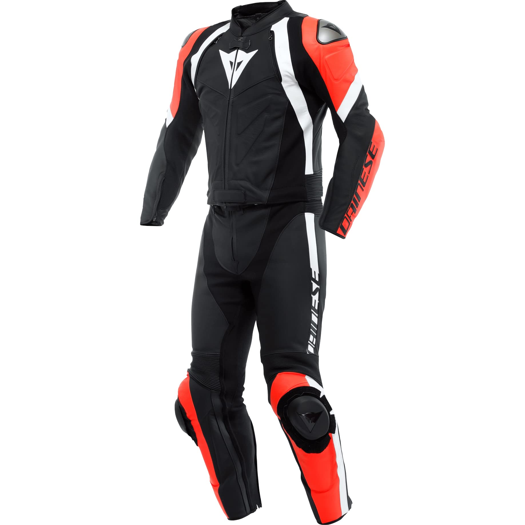 Dainese Avro 4 2-Teiler Motorrad Lederkombi (Black/Red/White,56) von Dainese